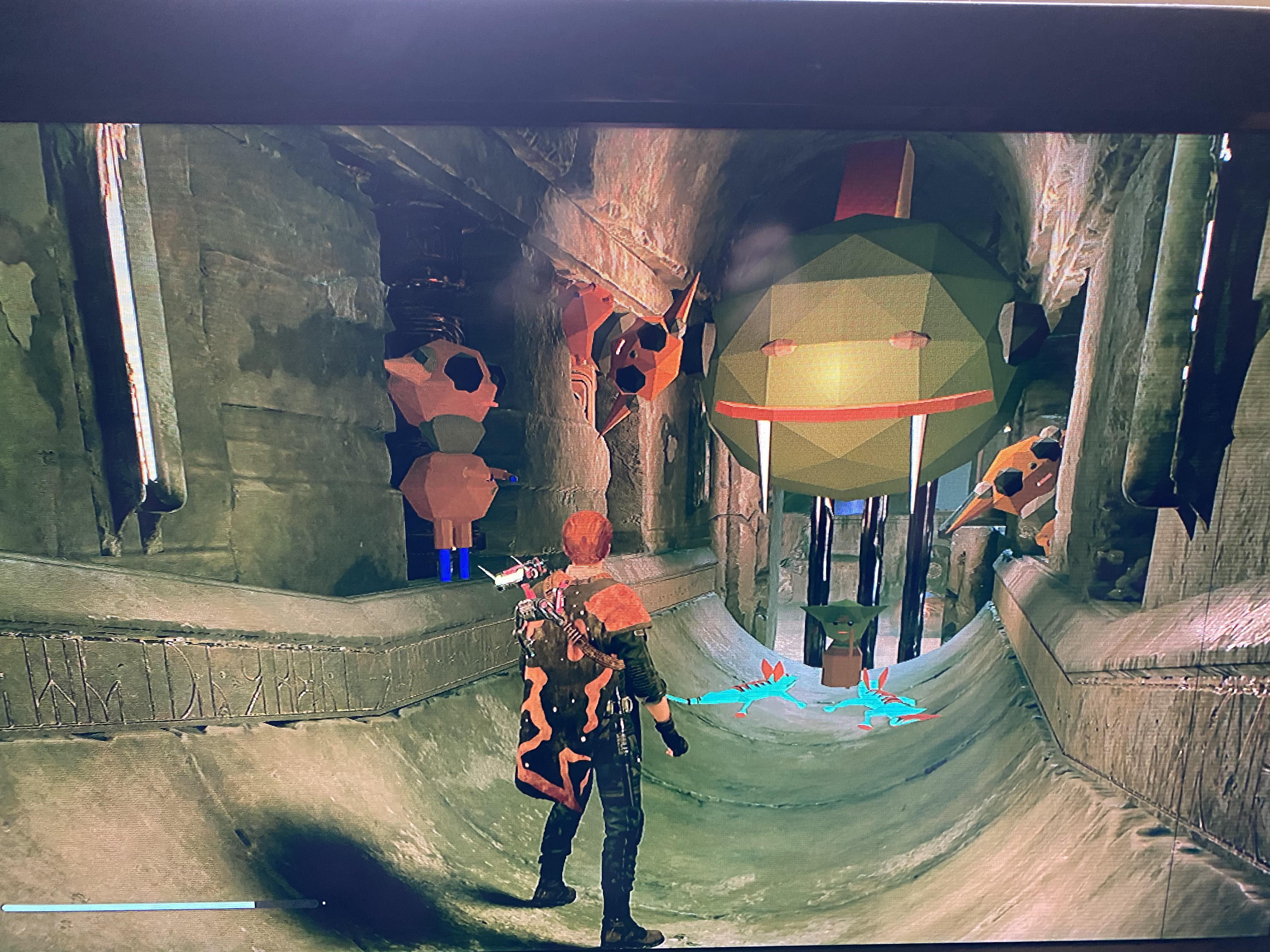 Got to this area, jumped off a ledge by accident and when I respawned