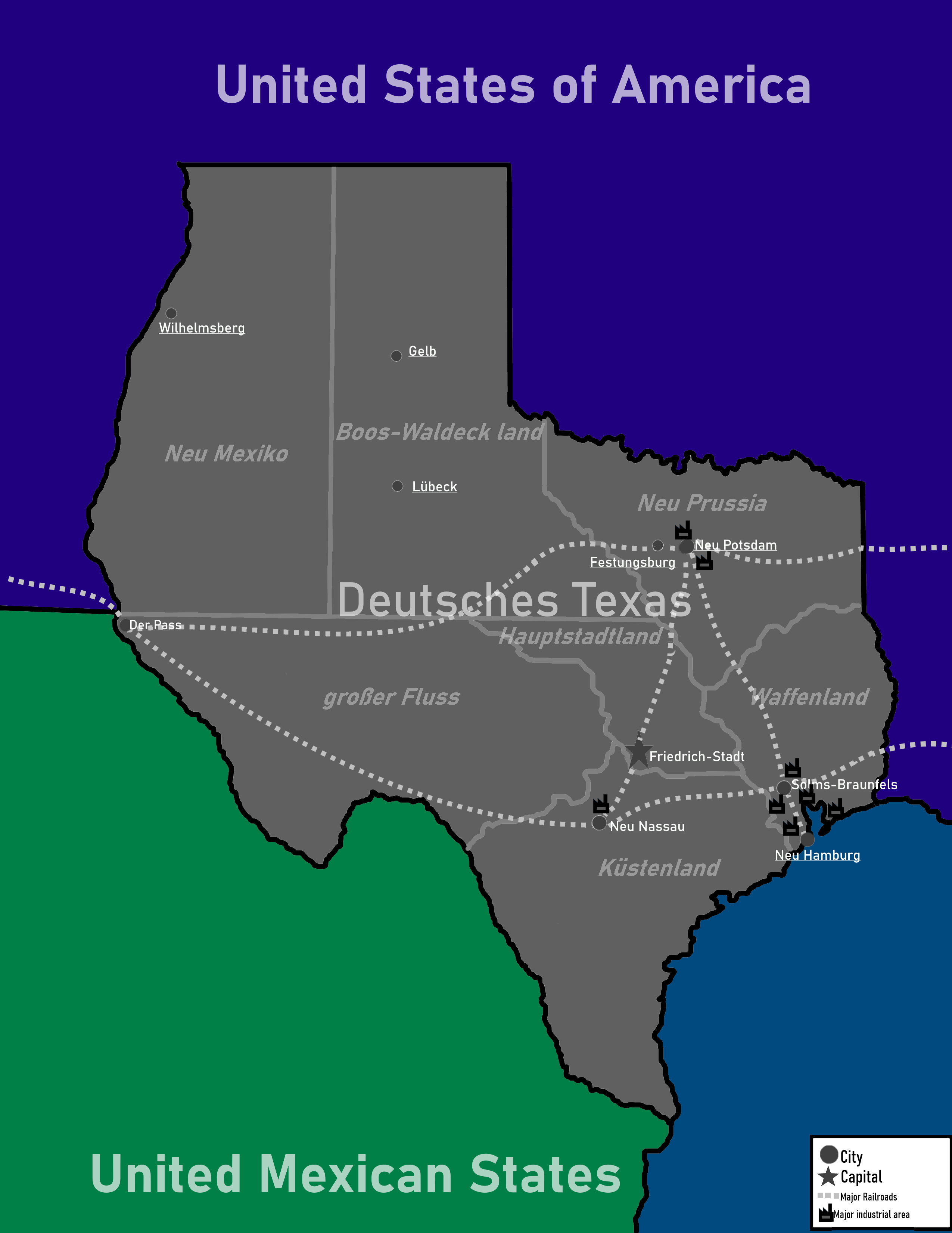 German colony of Texas r/imaginarymaps