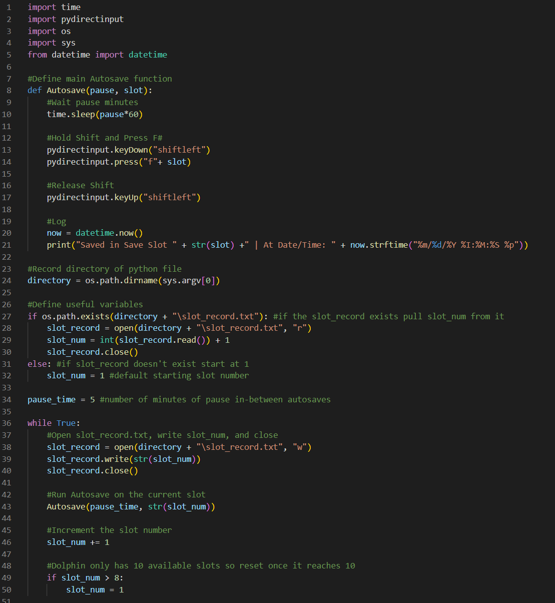 Updated Python Autosave Script (Details in Comments) r/DolphinEmulator