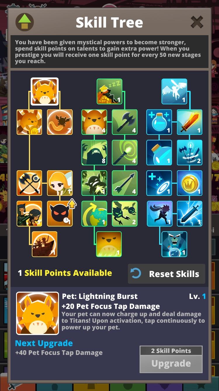 Very pleased to finally unlock the full skill tree TapTitans2