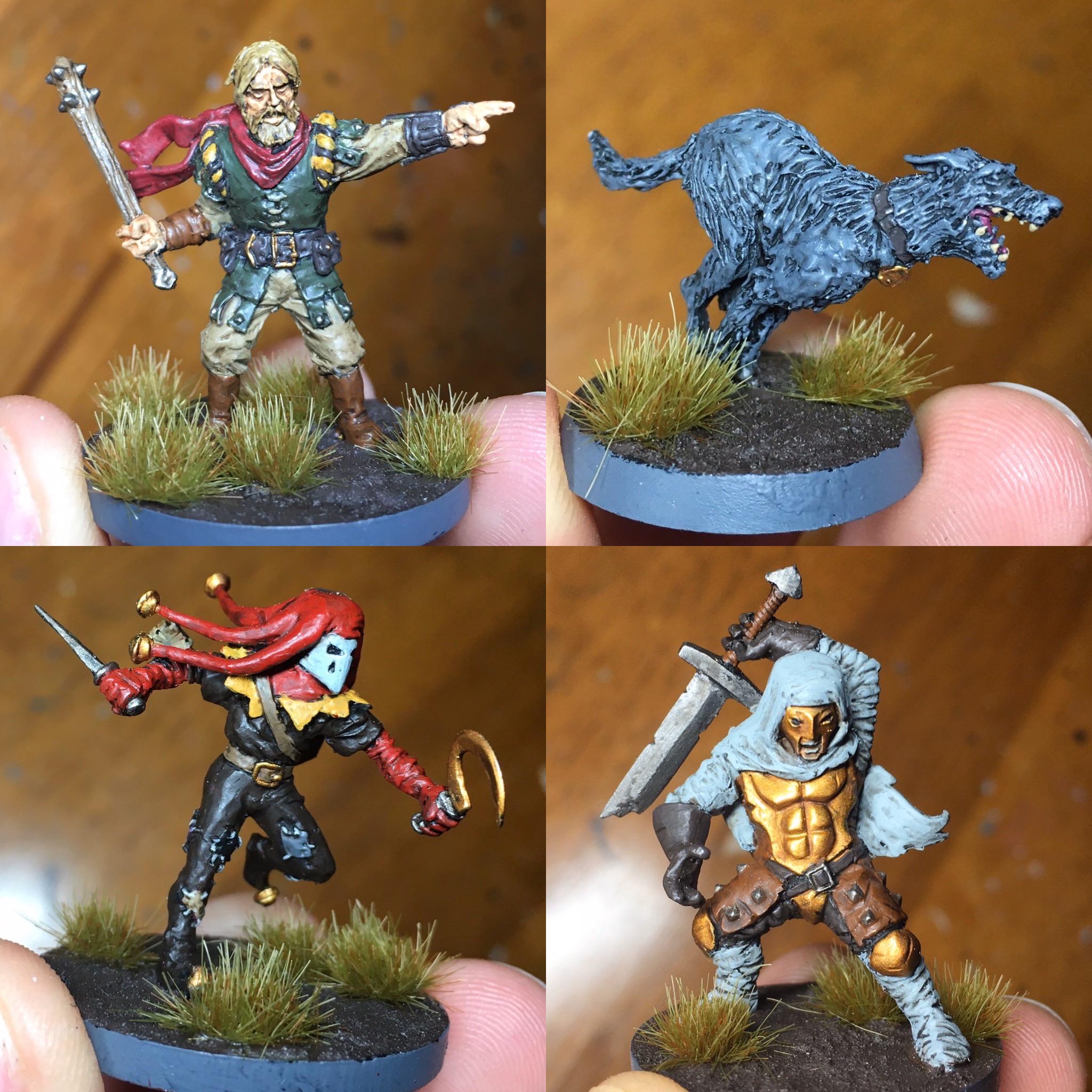 Completed miniatures from Darkest Dungeon, painted by me. r/minipainting