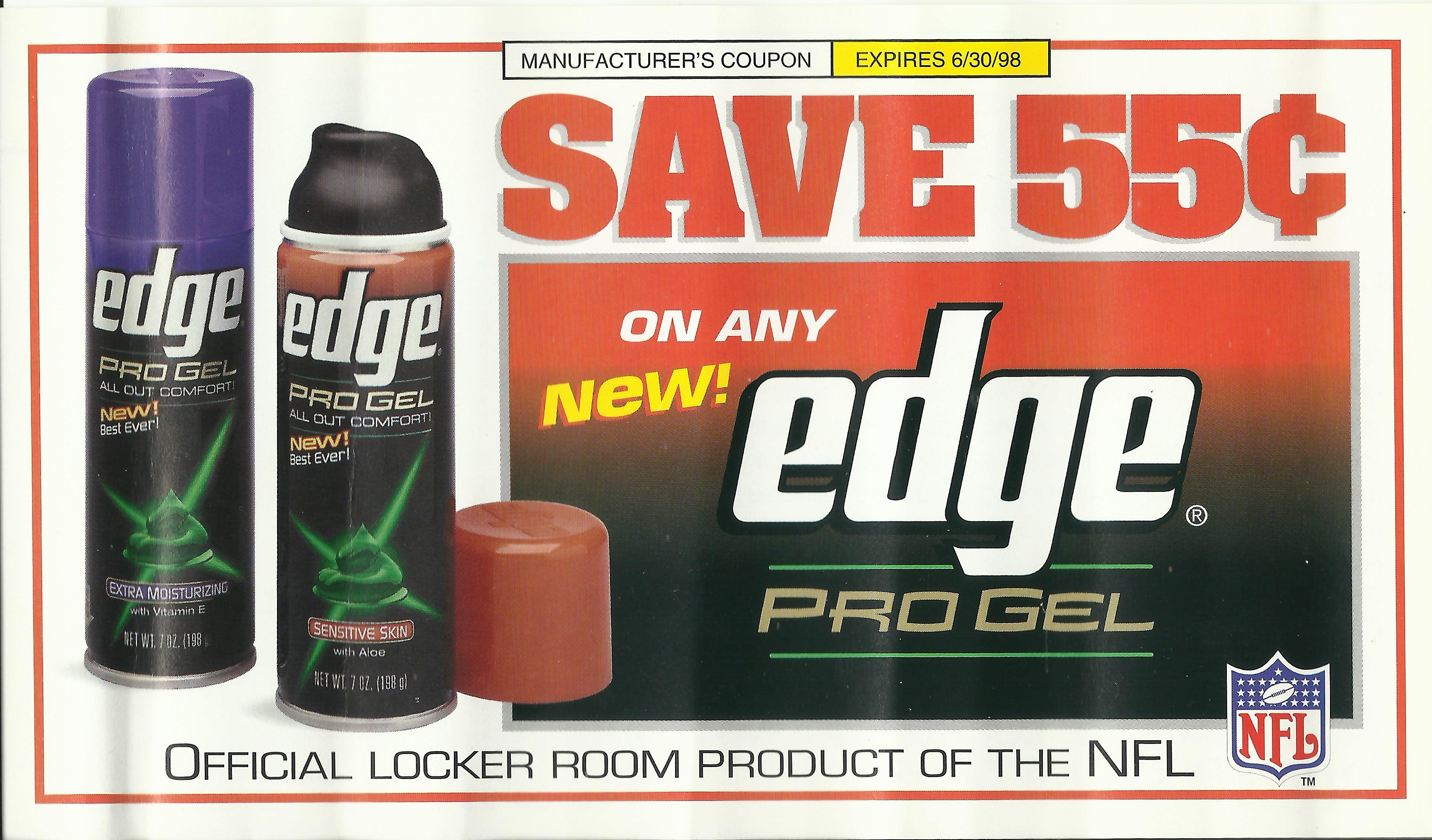 Coupon For Edge Shaving Gel That Expired In 1998 r/nostalgia