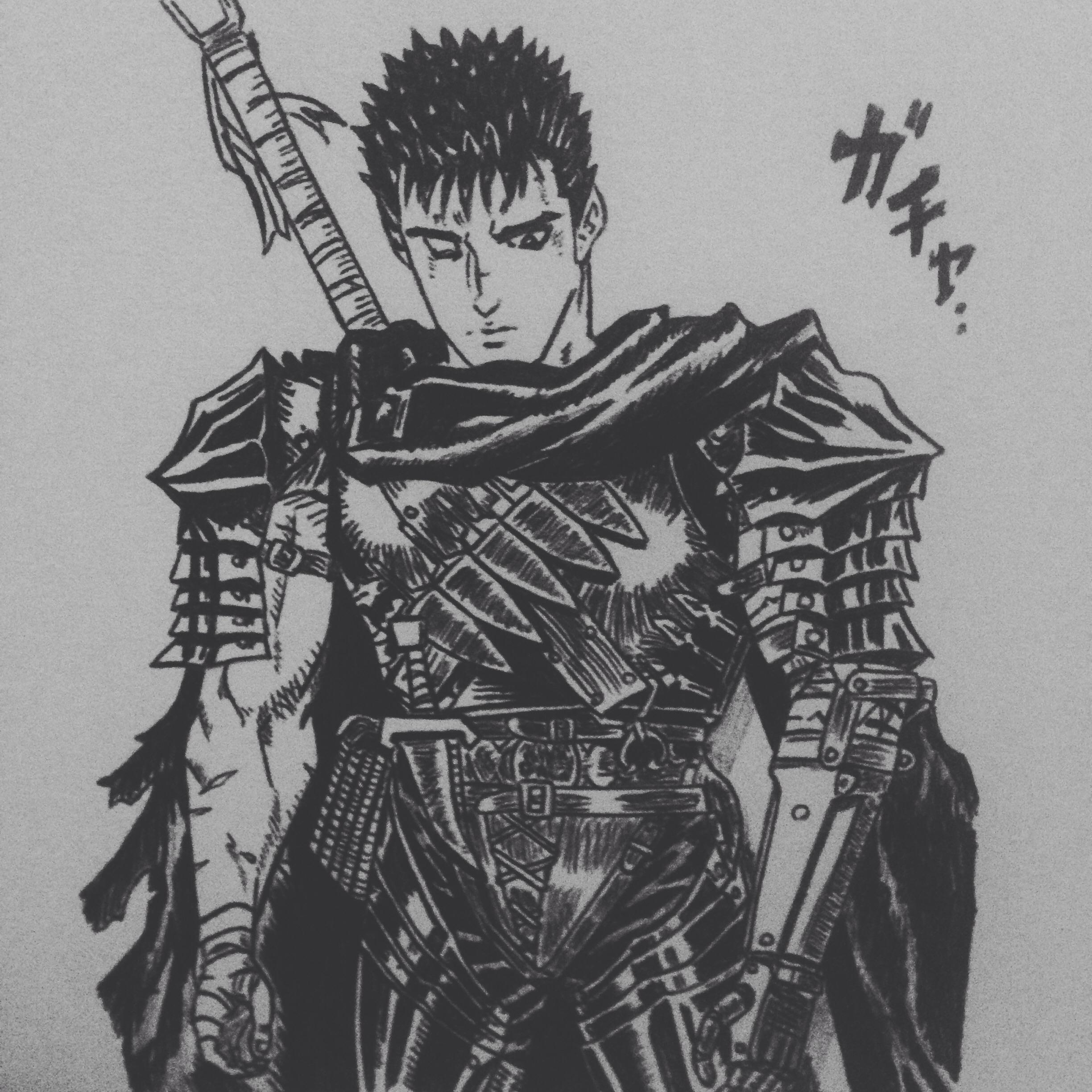 My drawing of Gatsu. Berserk