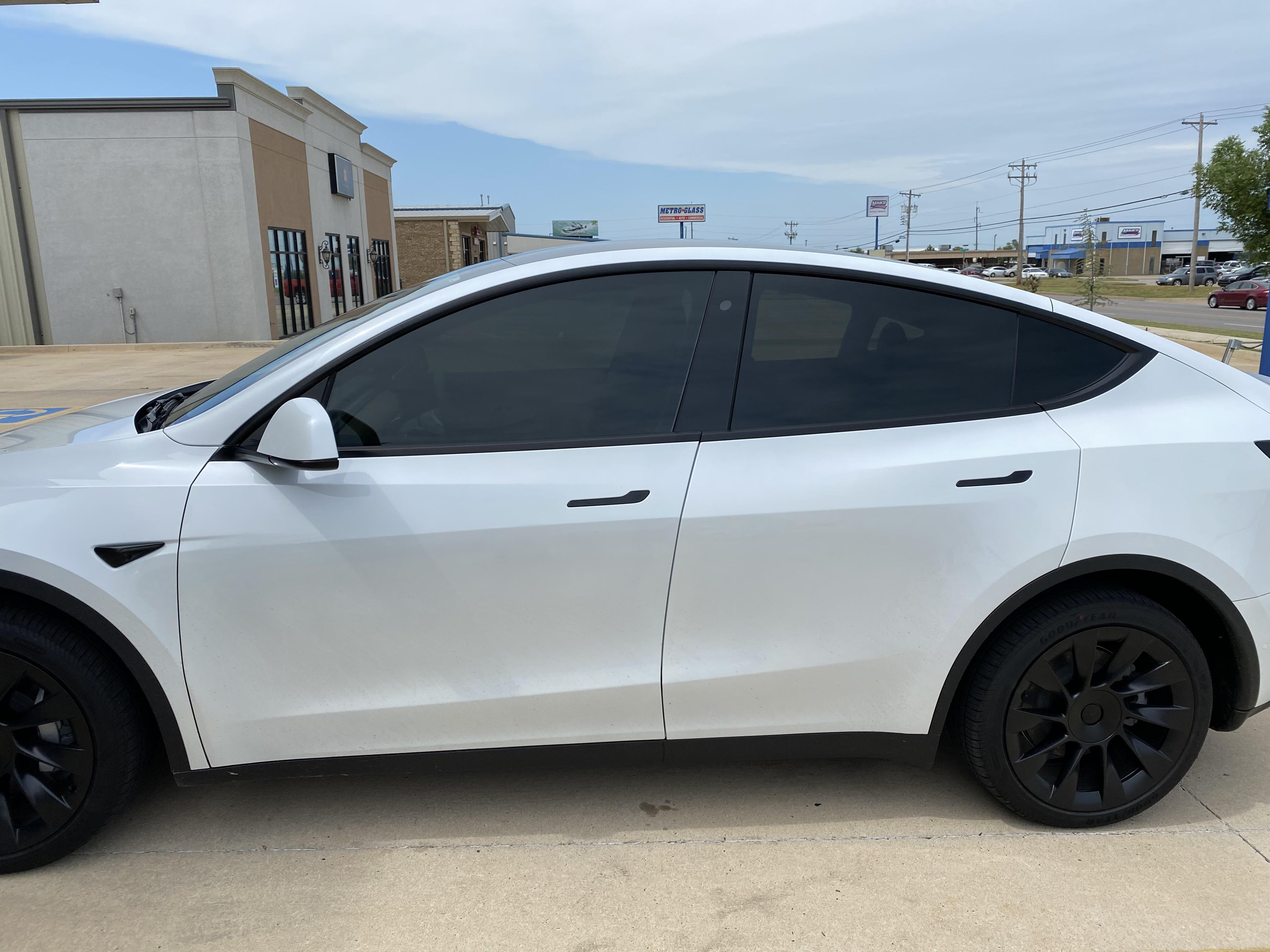Front Windows Now Tinted And Matching Teslamodely