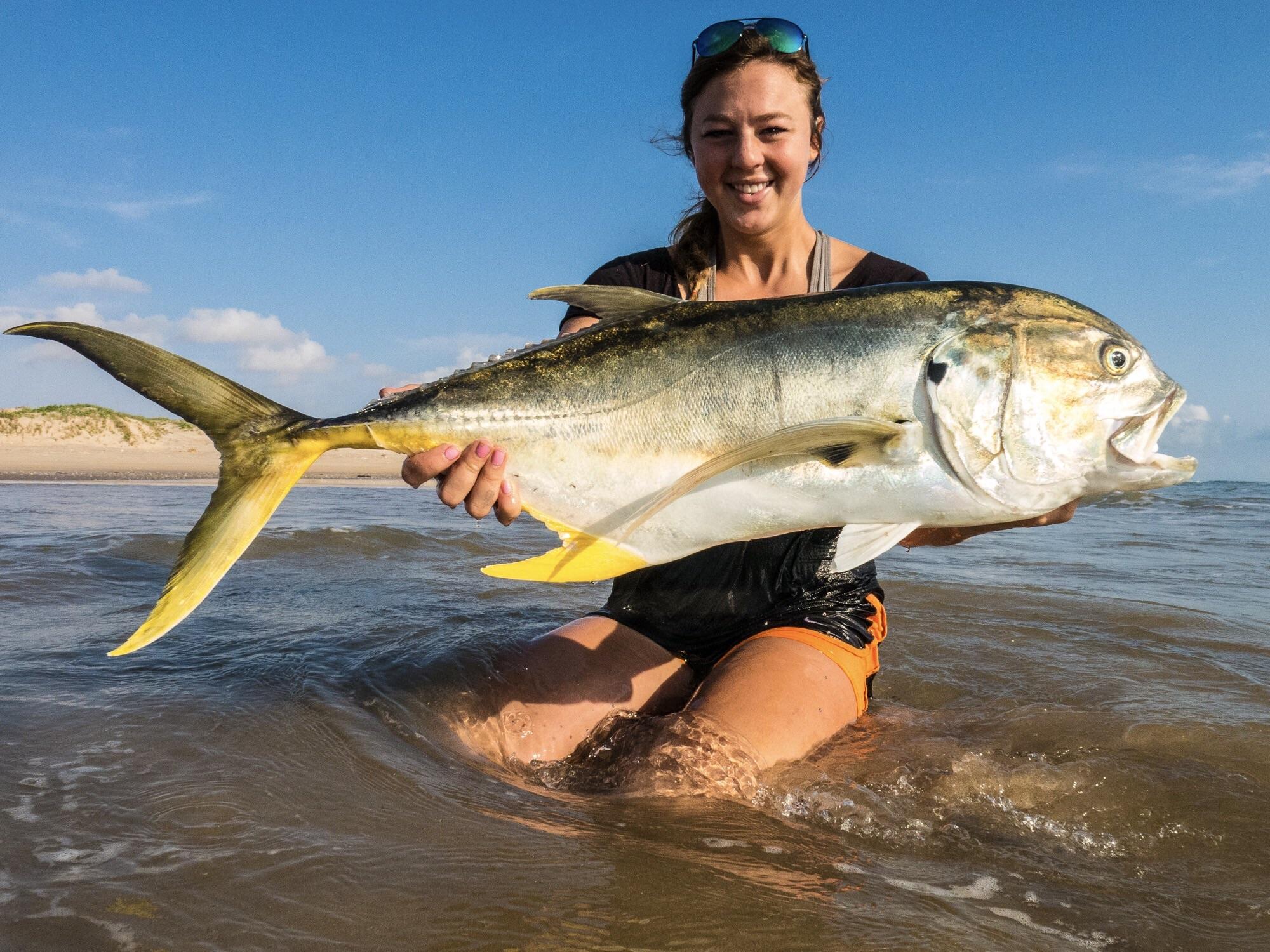 Caught in the surf yesterday on a big silver spoon r/Fishing