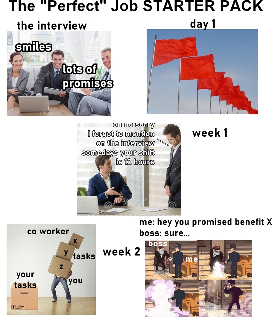 The "Perfect" Job Starter Pack r/starterpacks