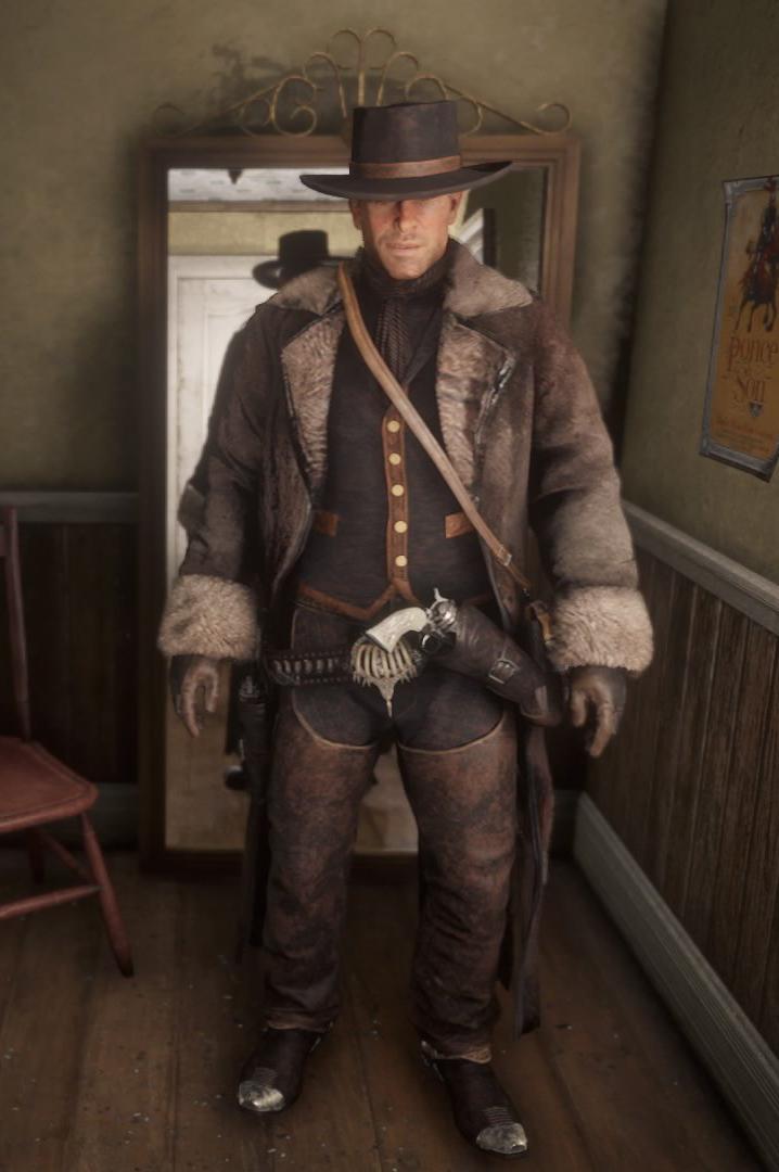 Ram Shotgun cold weather outfit for Arthur, the chaps match really well