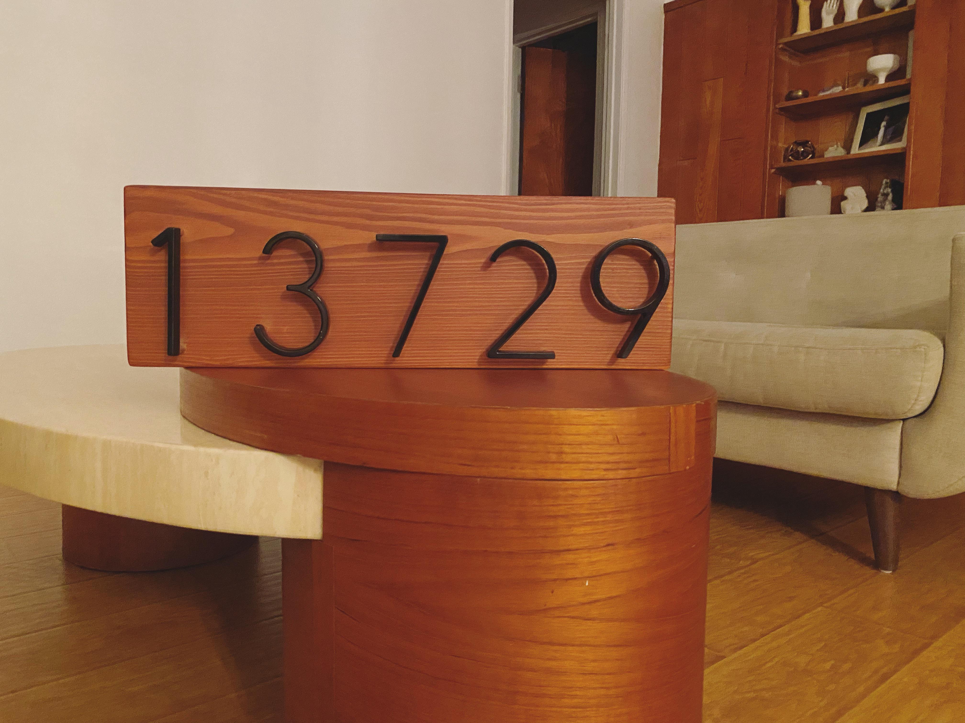 Address sign from redwood off cut r/BeginnerWoodWorking