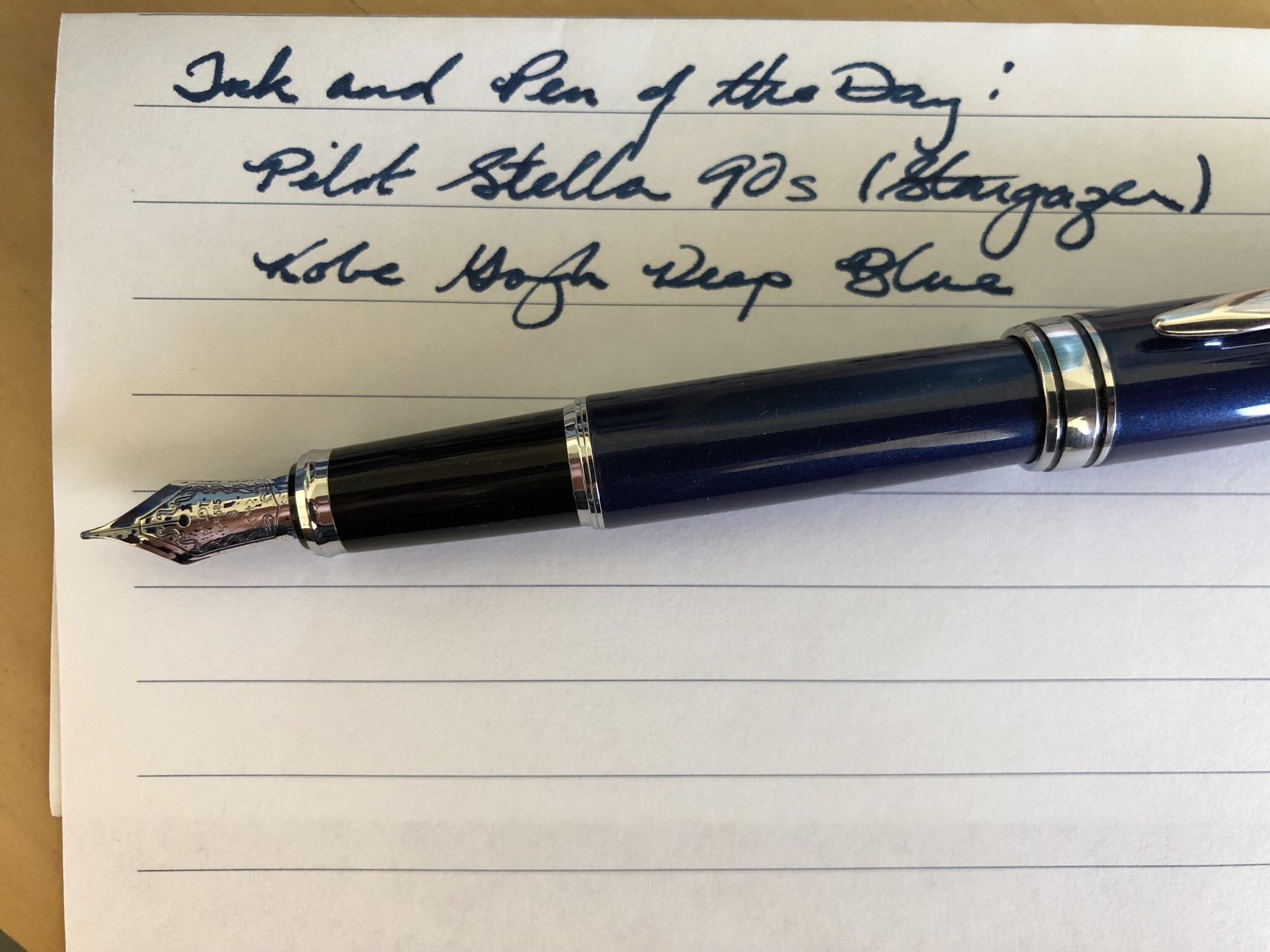 Pilot Stella 90s and Kobe Gogh Deep Blue Ink r/fountainpens
