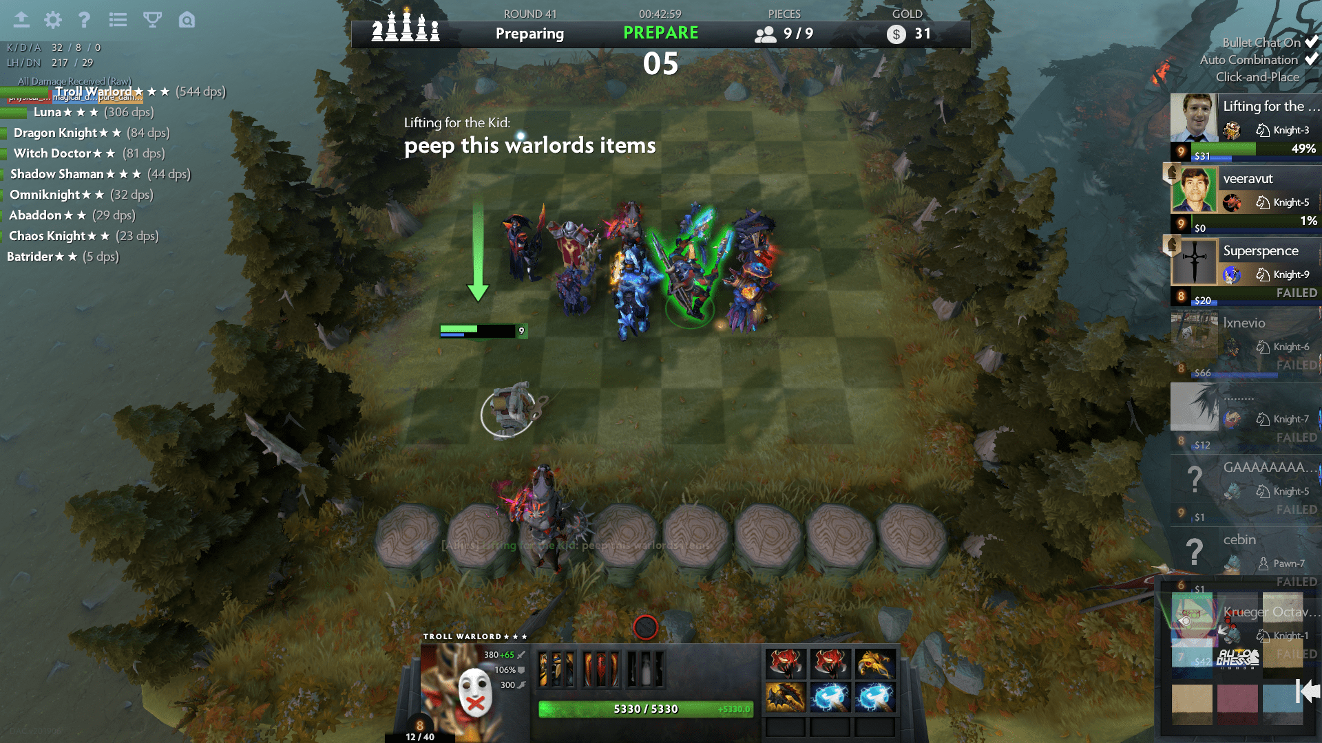 strongest warlord I've ever had/seen AutoChess