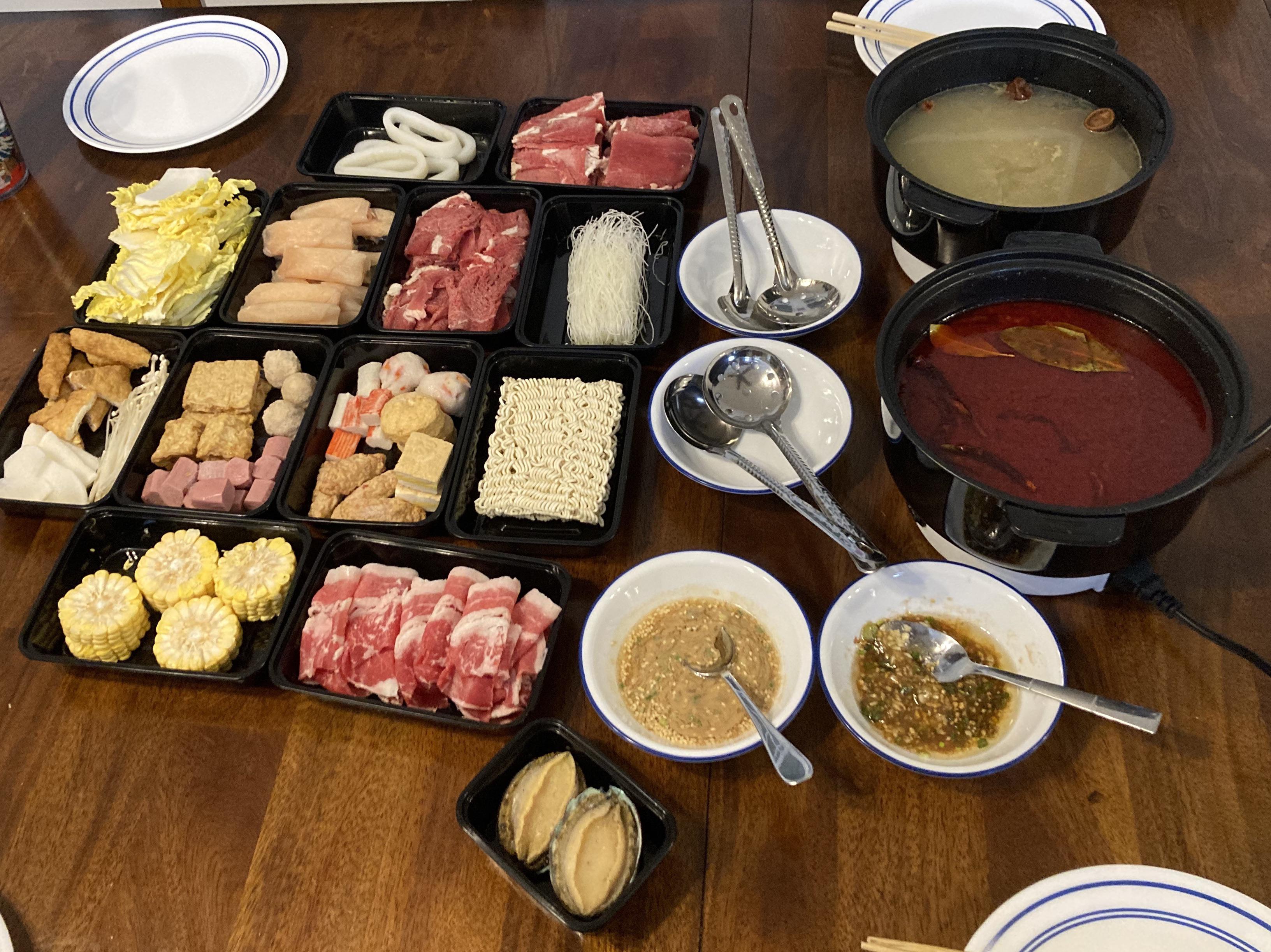 Had hot pot home delivery tonight, and while the rest of my family went