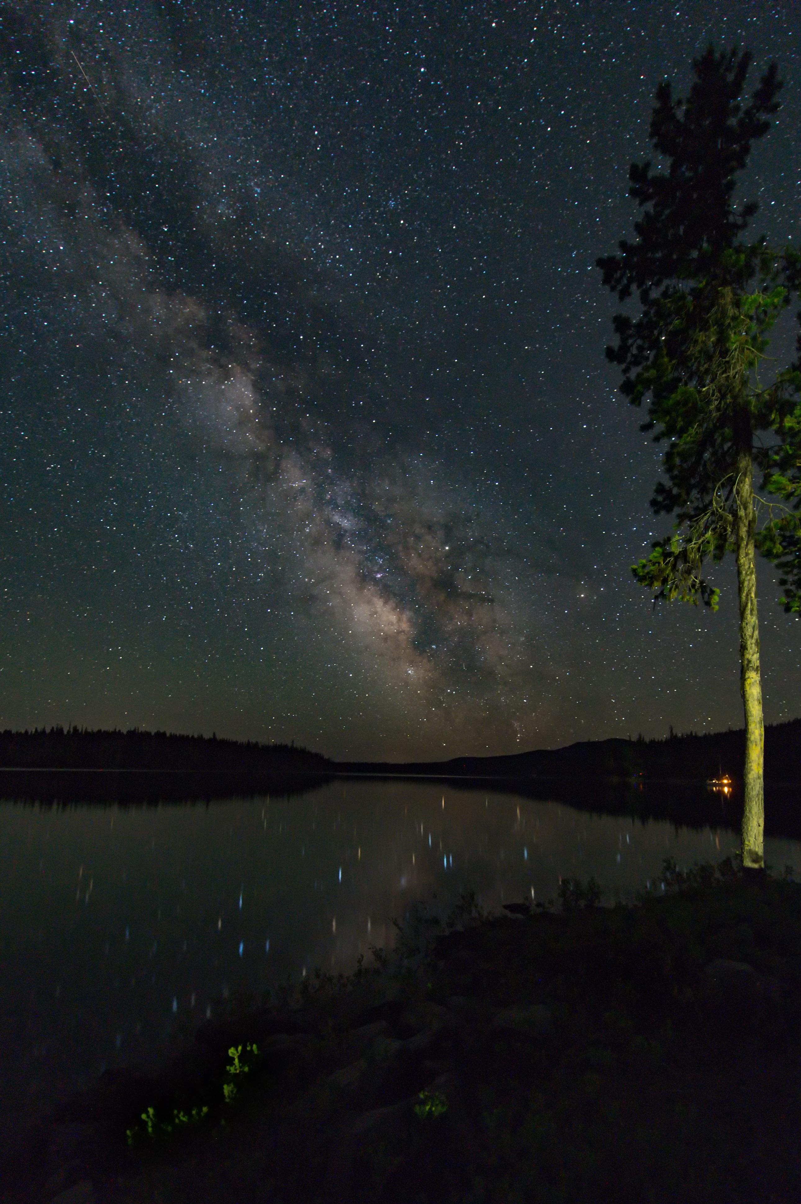 Camping under a starry sky Oregon [OC][2580 × 3876] r/oregon