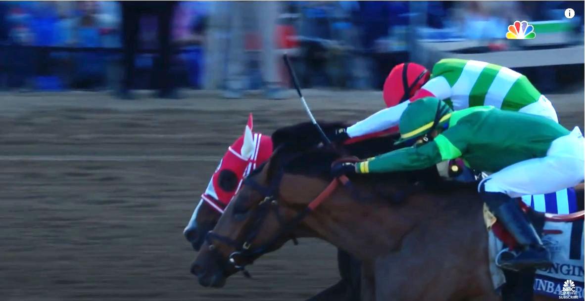 Marche Lorraine (Japan) has a photo finish with Dunbar Road to win the twomillion dollar (Grade