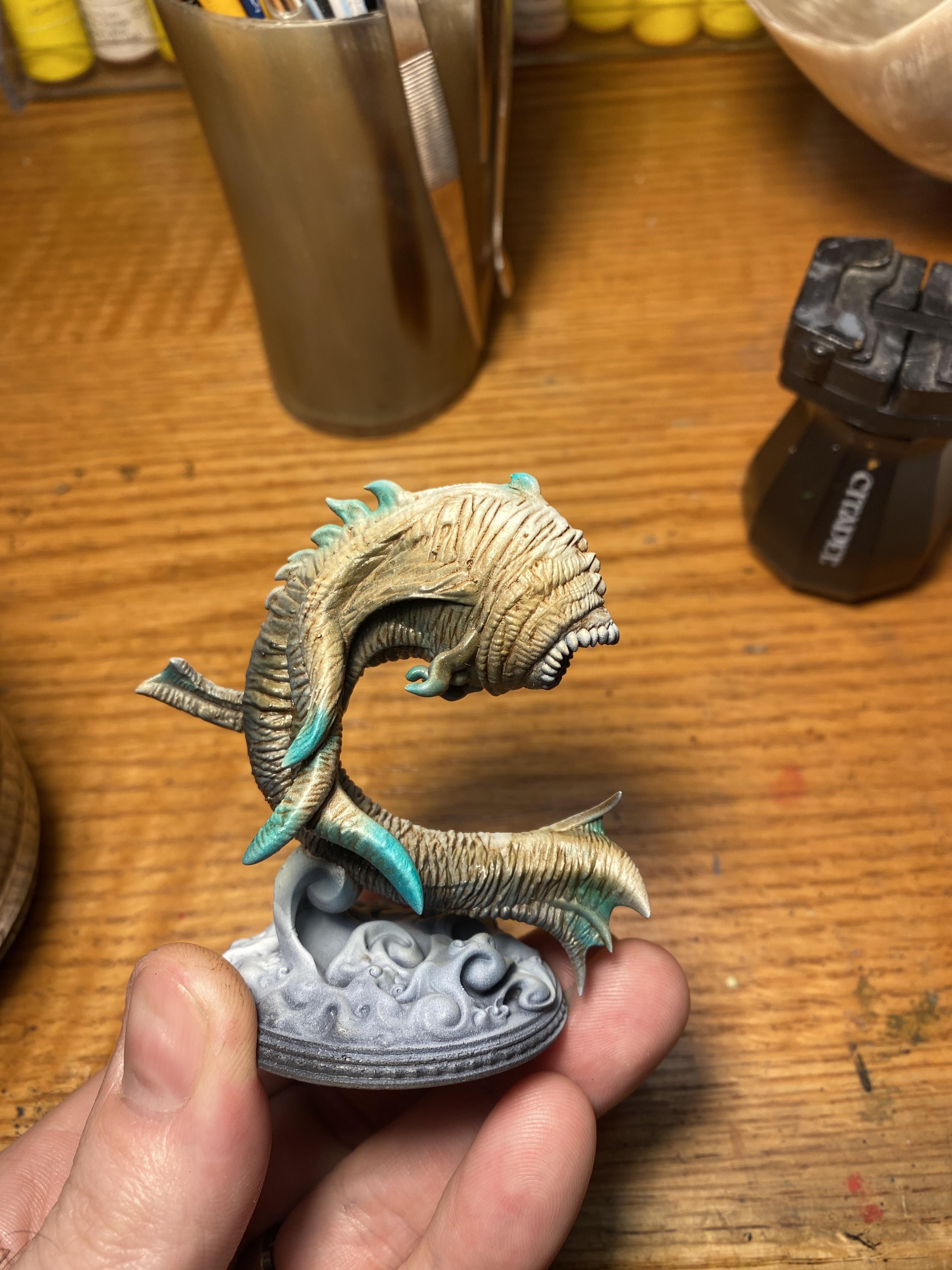 Oil washes are nuts. About 20 minutes of airbrushing and 1015 minutes