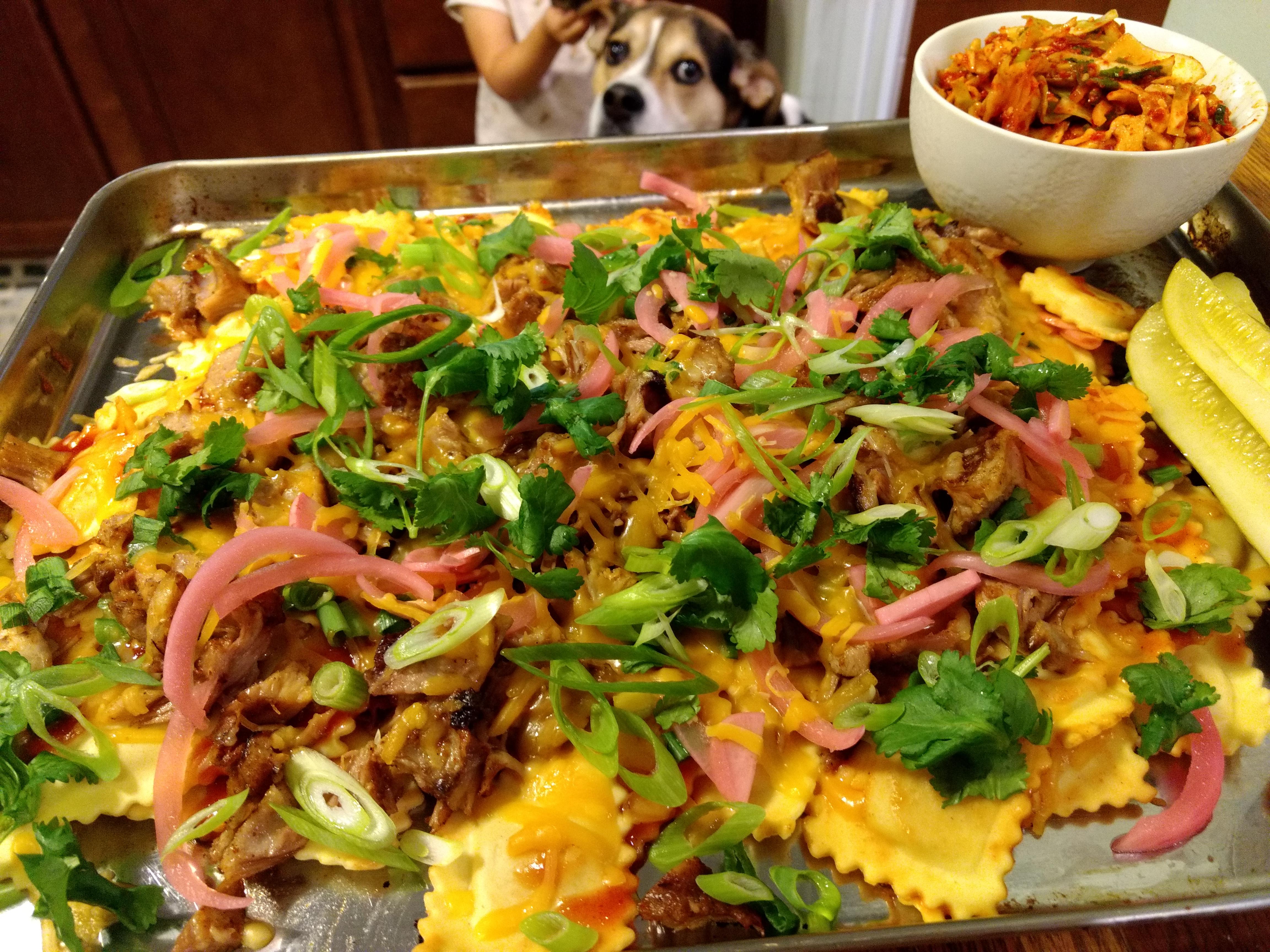 Baby back rib ravioli nachos r/animalslookingatfood