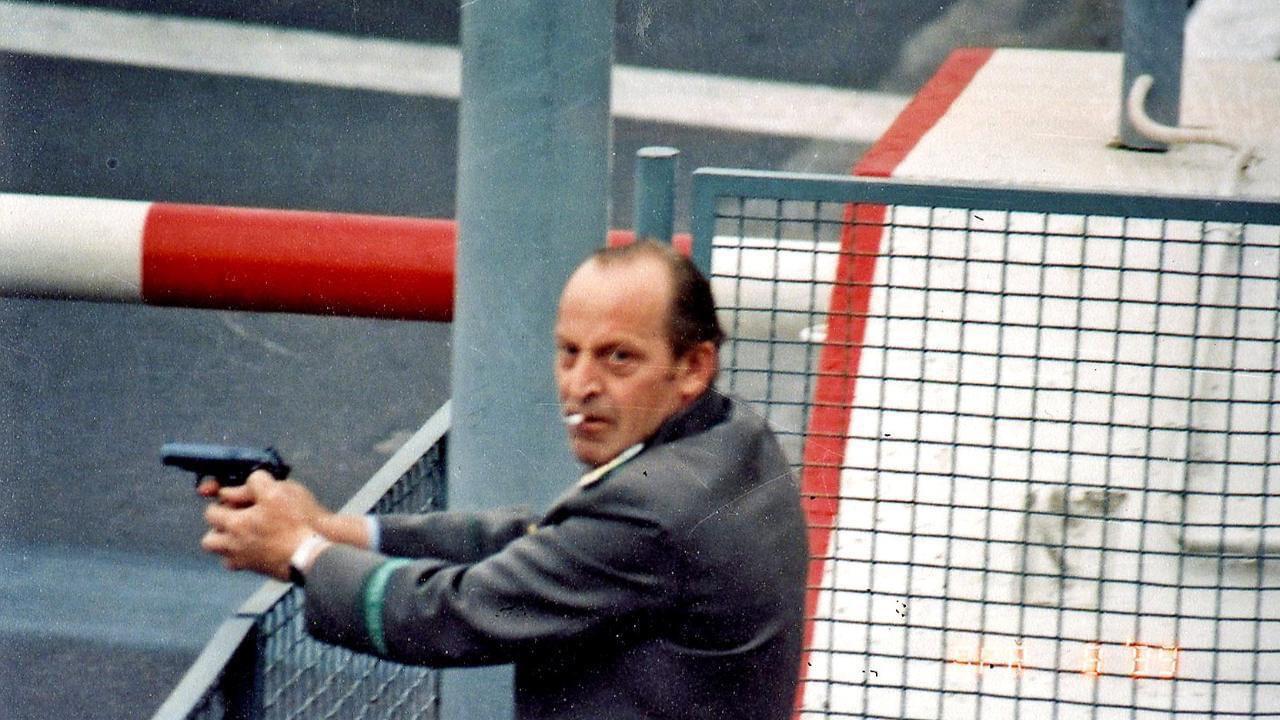 East German Border Guard Fires at a Fleeing Citizen, 1989 r/80s