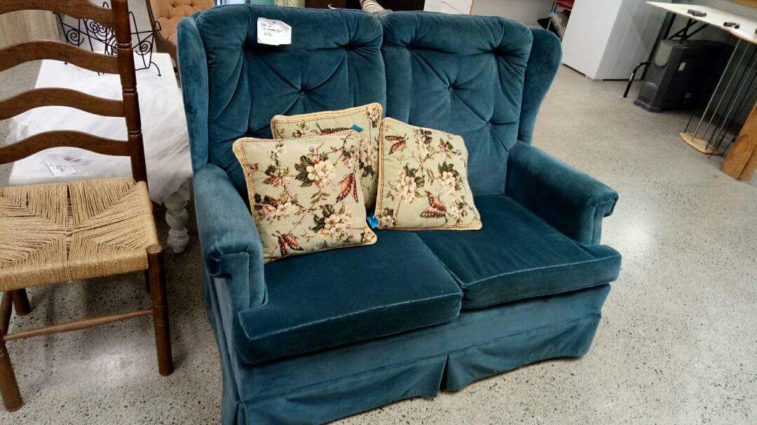 This picture doesn't do my new sofa any justice... So vibrant, so blue and only 25!! Couldn't