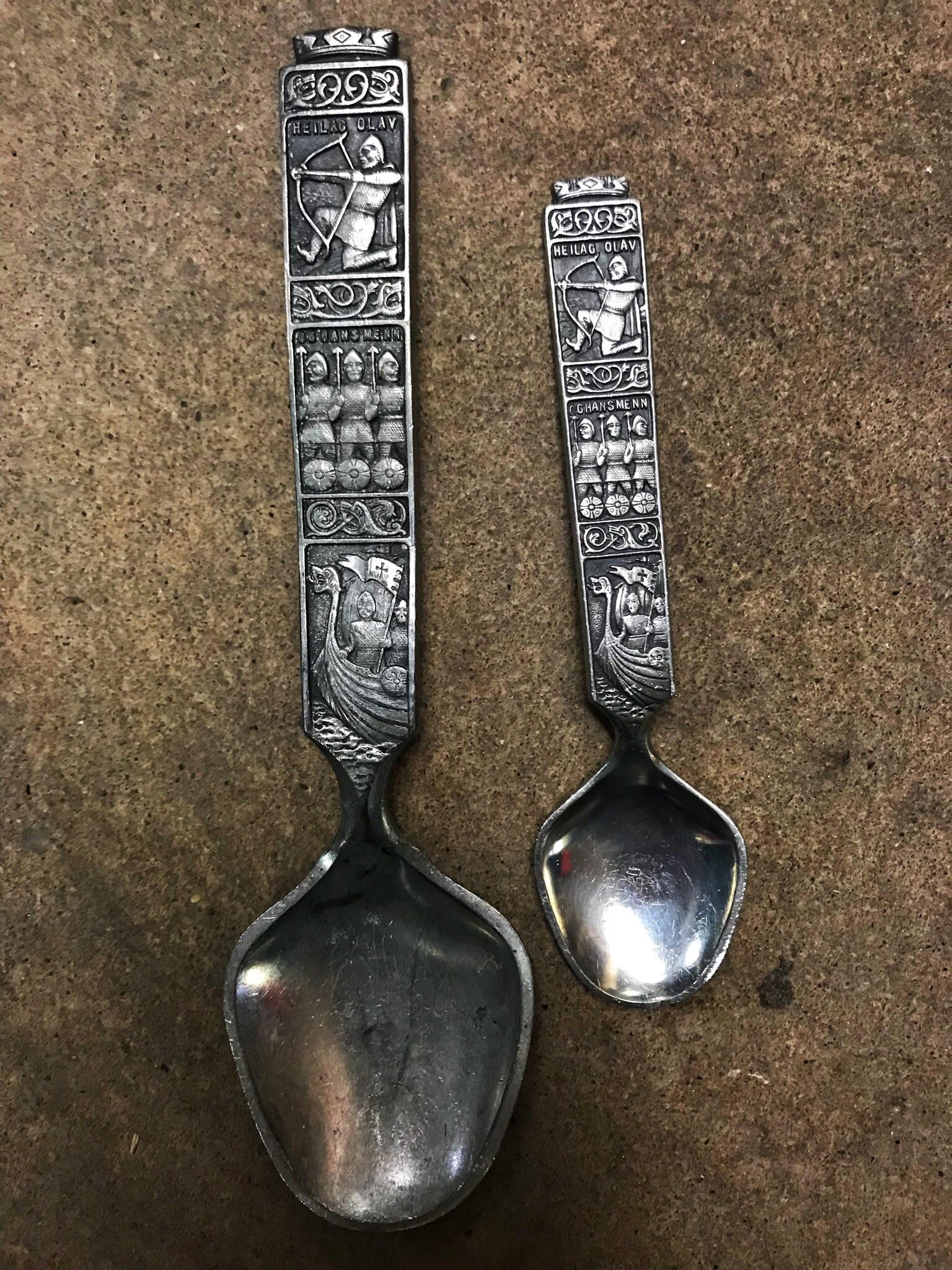 Heilag Olav Norway Norwegian Viking Pewter Spoons, found at The