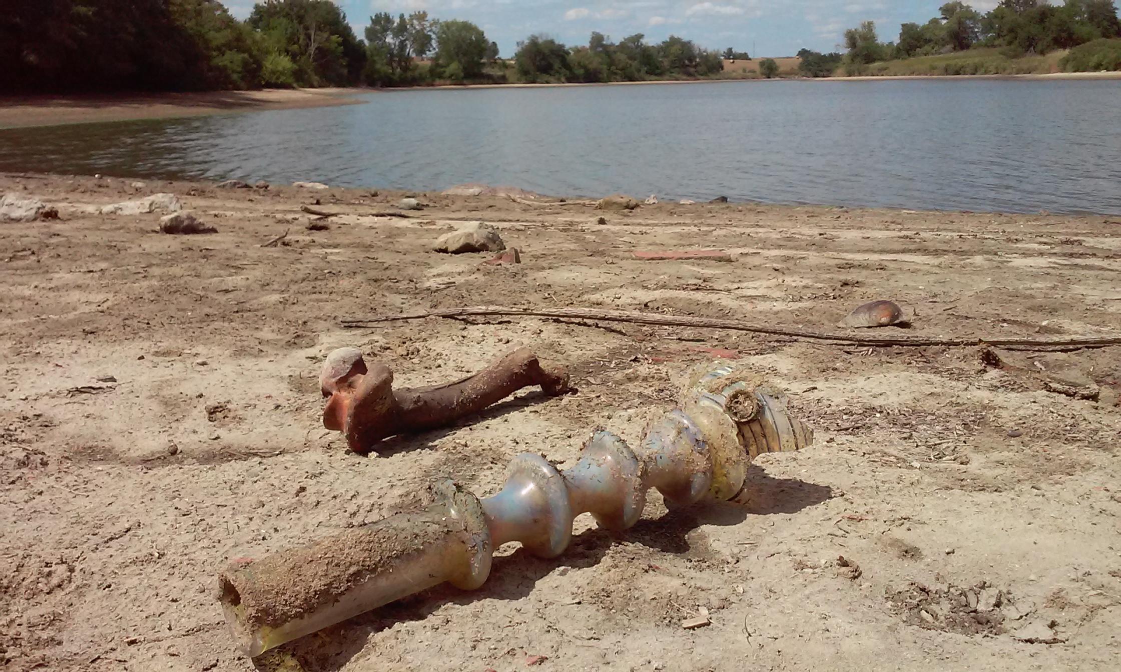 Stuff found at a local lake after drought lowered the shoreline