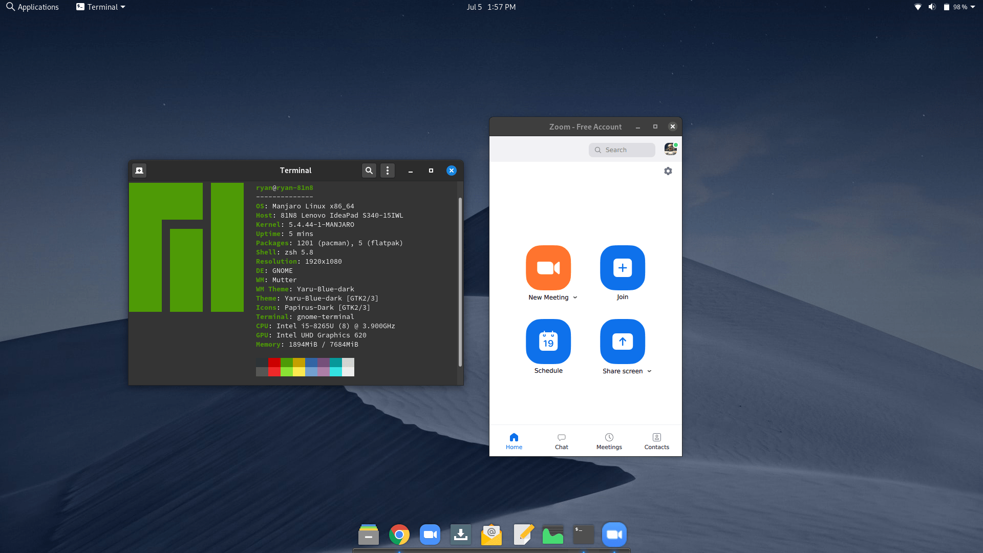 I'm not sure where to post this. Launching Zoom (on any distro with