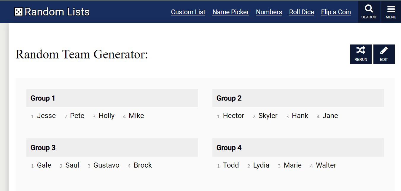 Team Name Generator