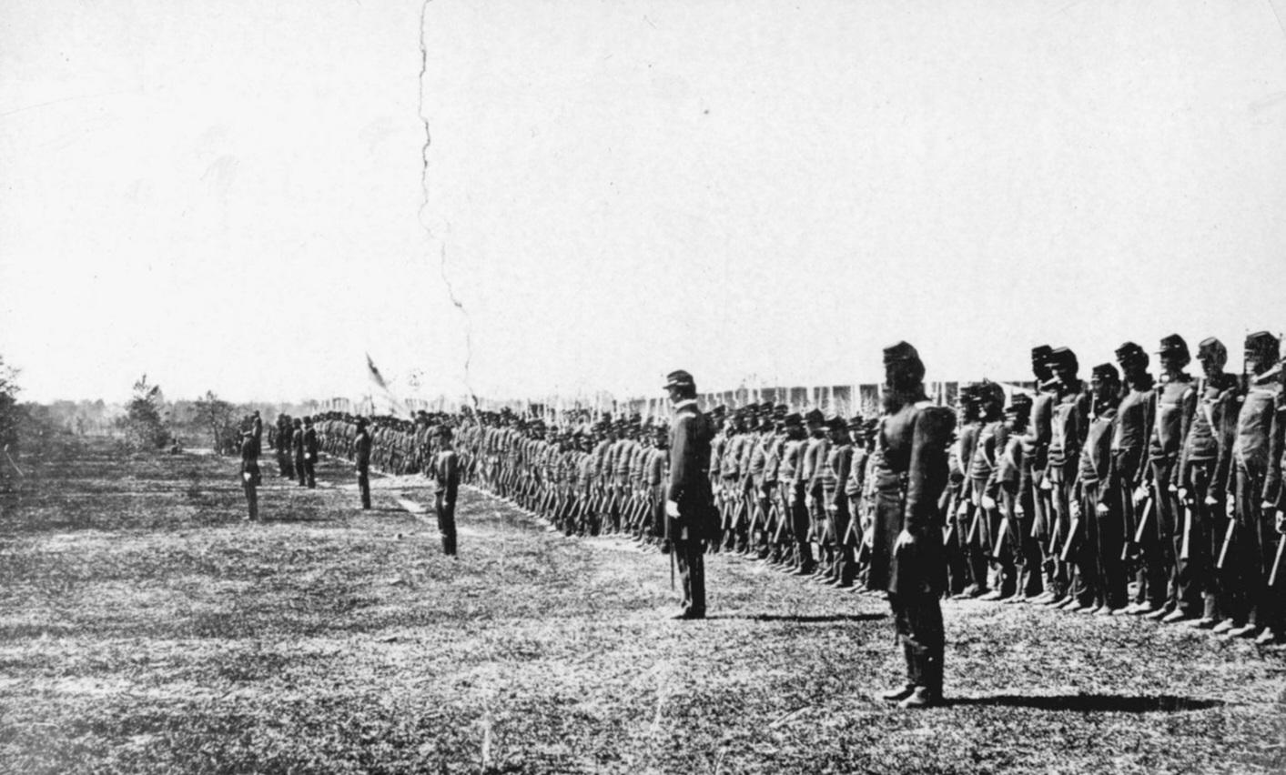 First Michigan Infantry Regiment in formation at Fort Wayne, Detroit