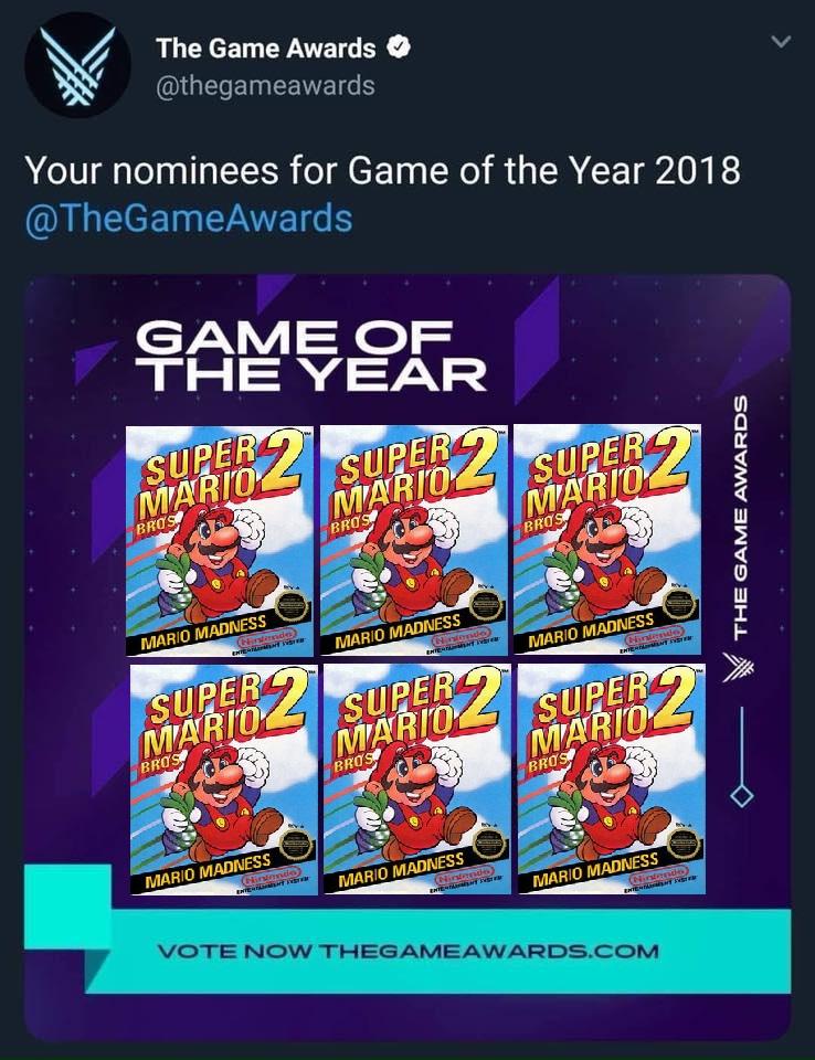 Nominations for 2018 game of the year videogamedunkey