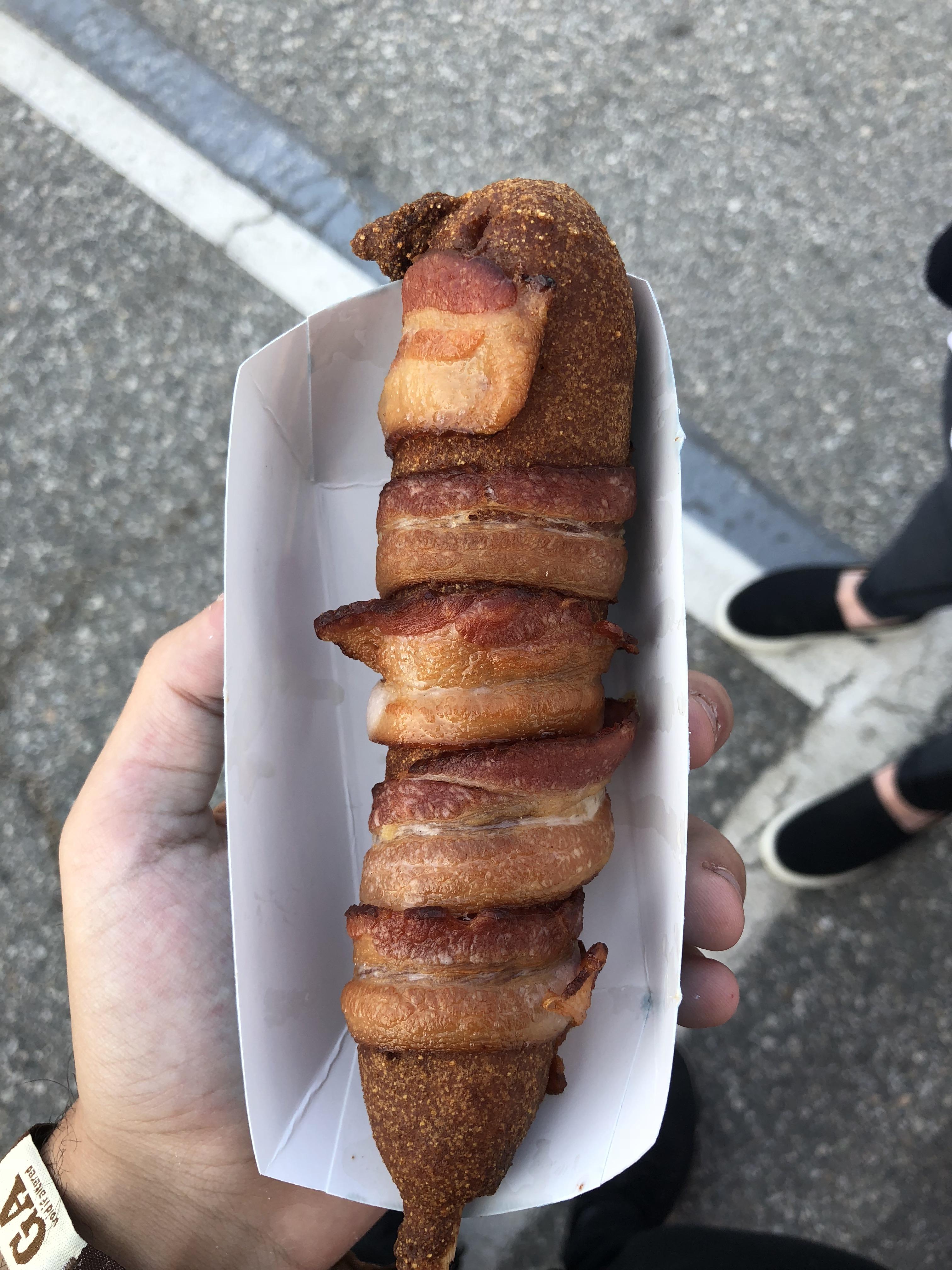 [I ate] Baconwrapped corn dog. r/food