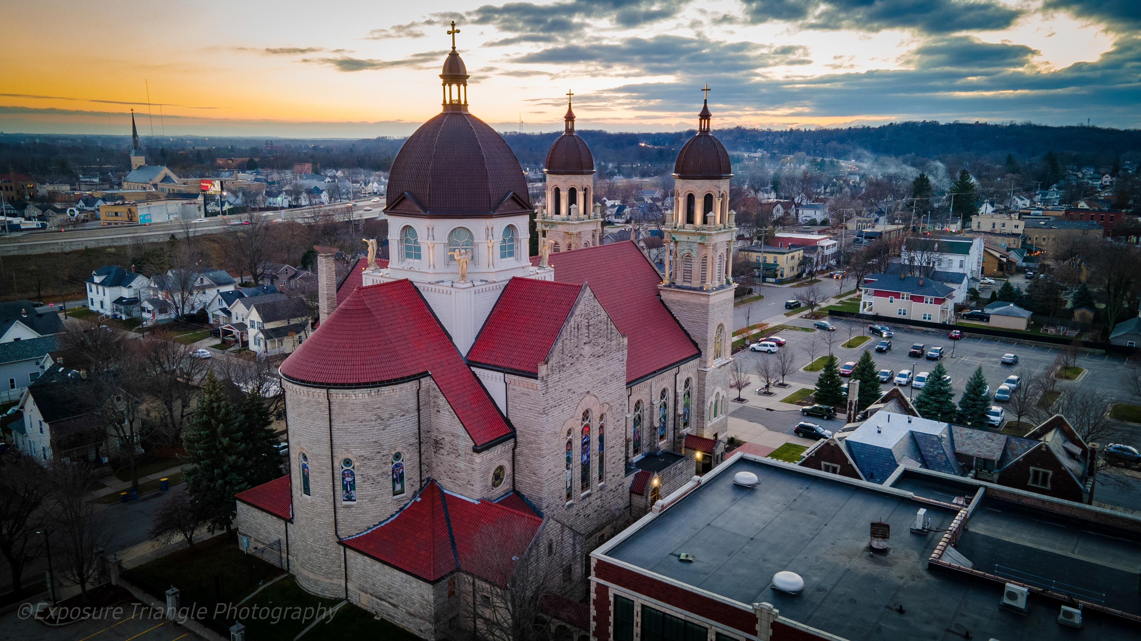 Backside of the Basilica of St Adalbert Grand Rapids, MI. r/pics