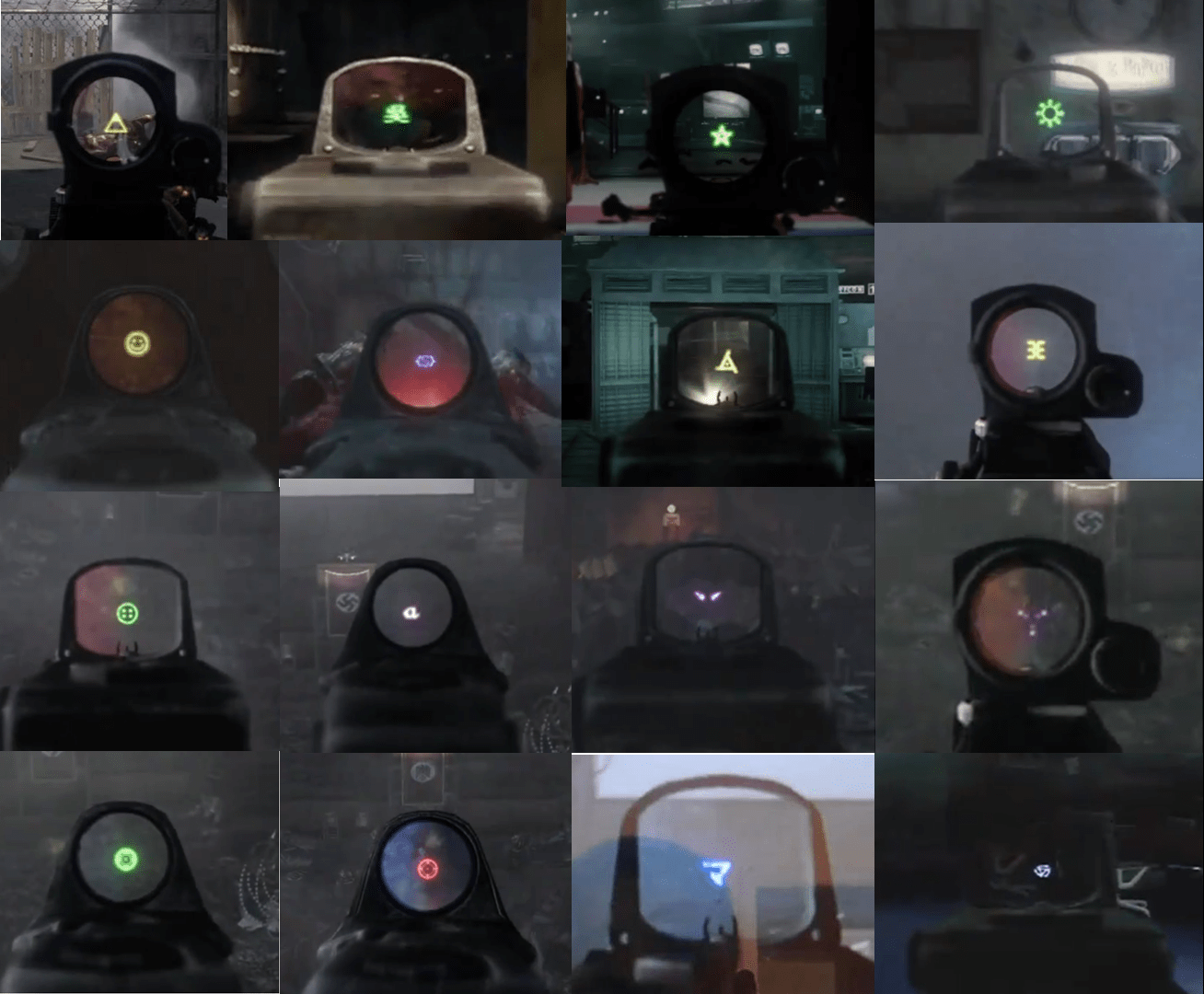 Who would like a bunch of different variety of Red Dot Sights in CoD