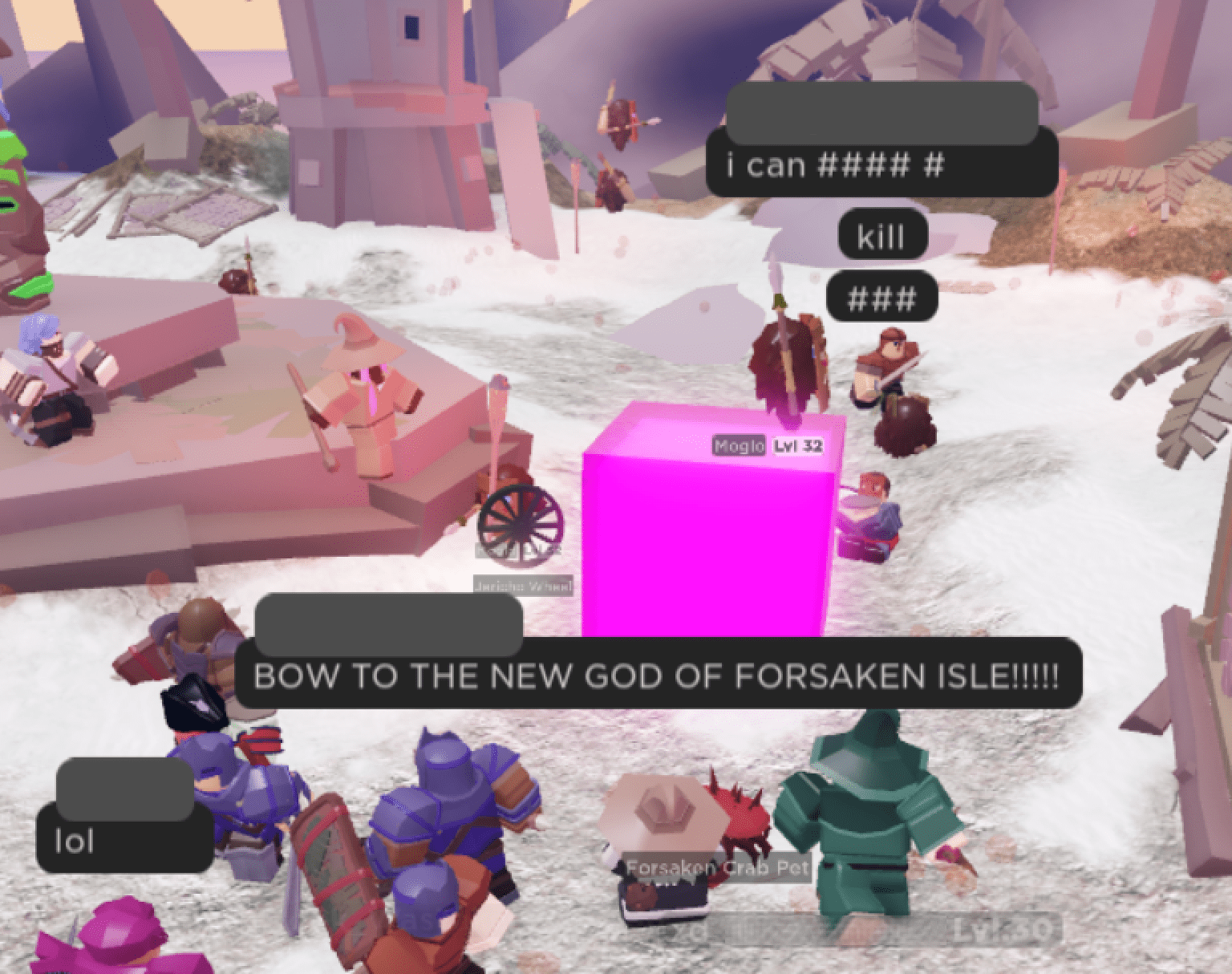 For some reason, The Cube visited the Forsaken Isle today r/Vesteria
