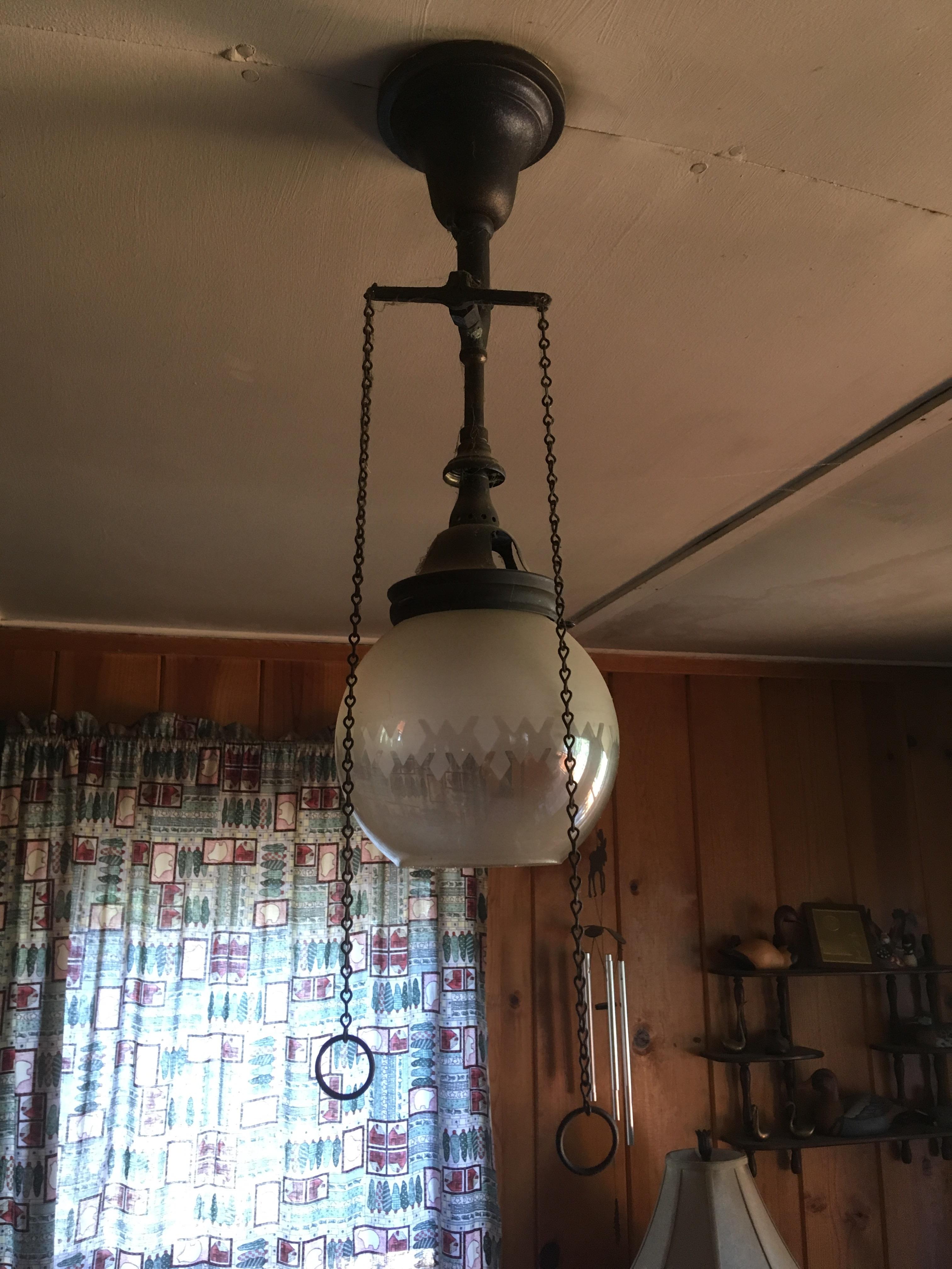 Need help identifying what this is. Oil or Gas Ceiling Light in an