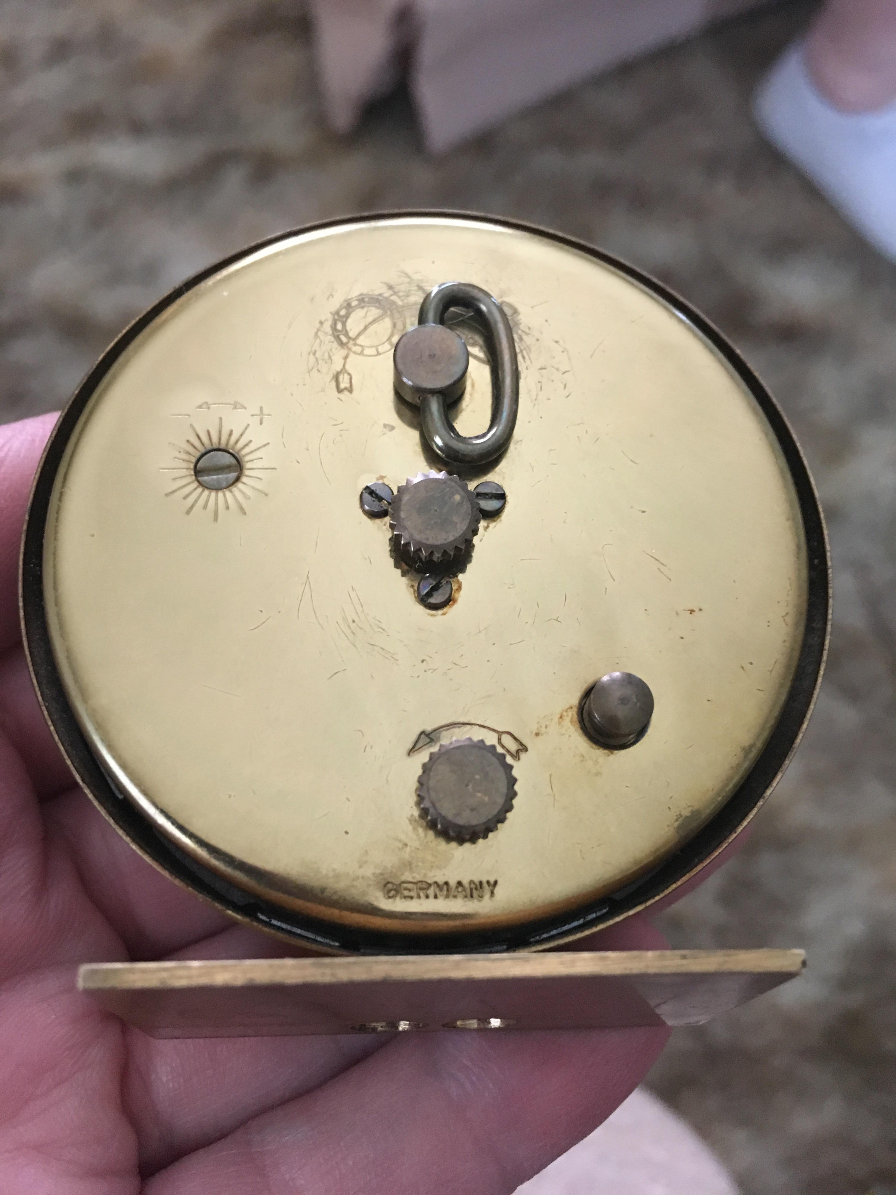 1940’s Hamilton alarm clock. What is the functionality of each button