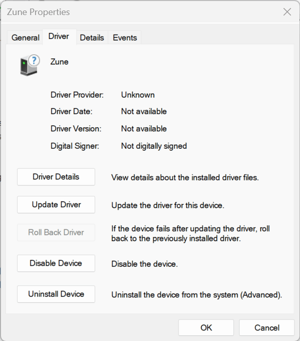 Any fix for the Zune Software installation error? Zune
