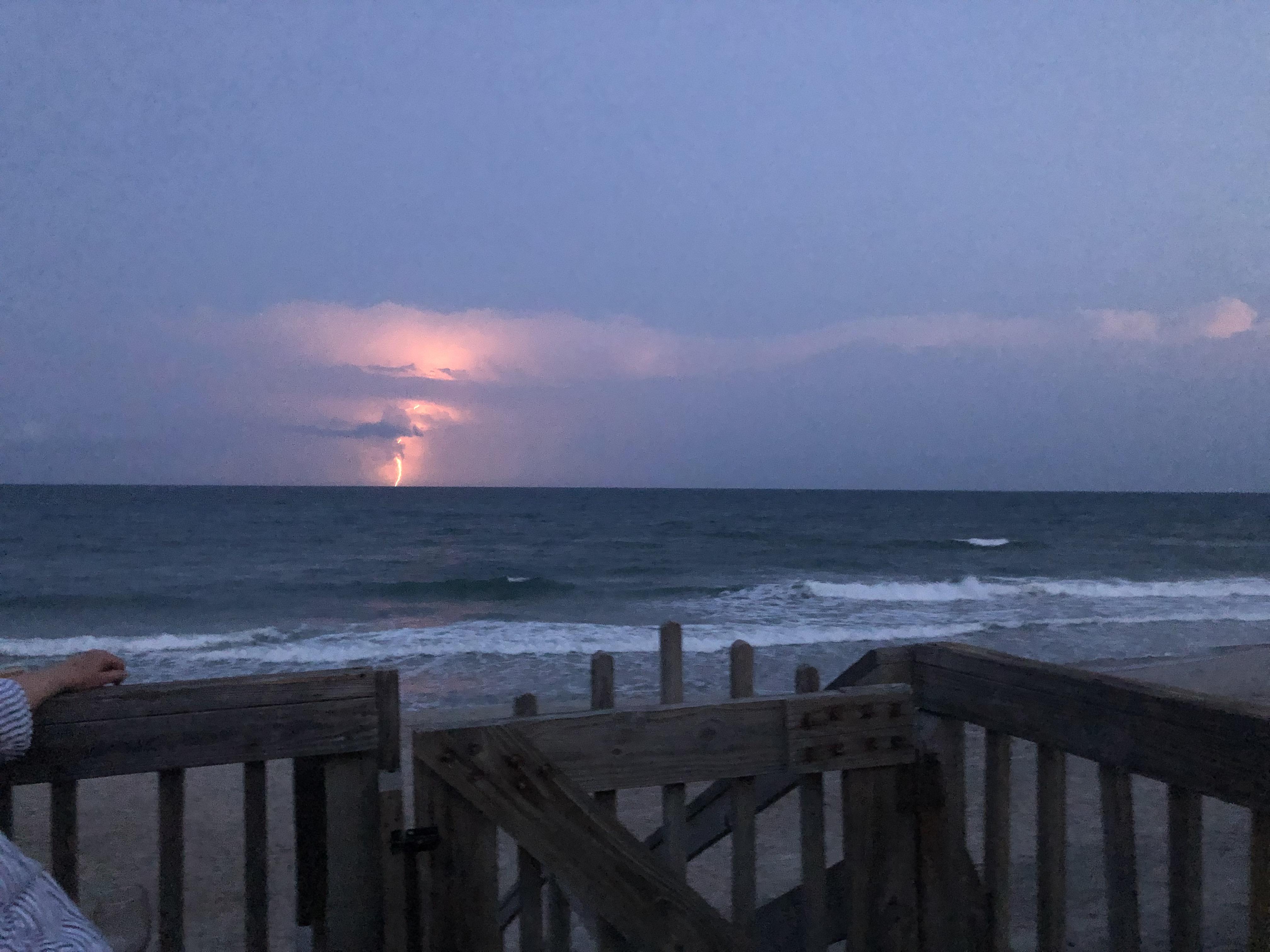Topsail Island,NC June 2nd, Thunderstorm from a house
