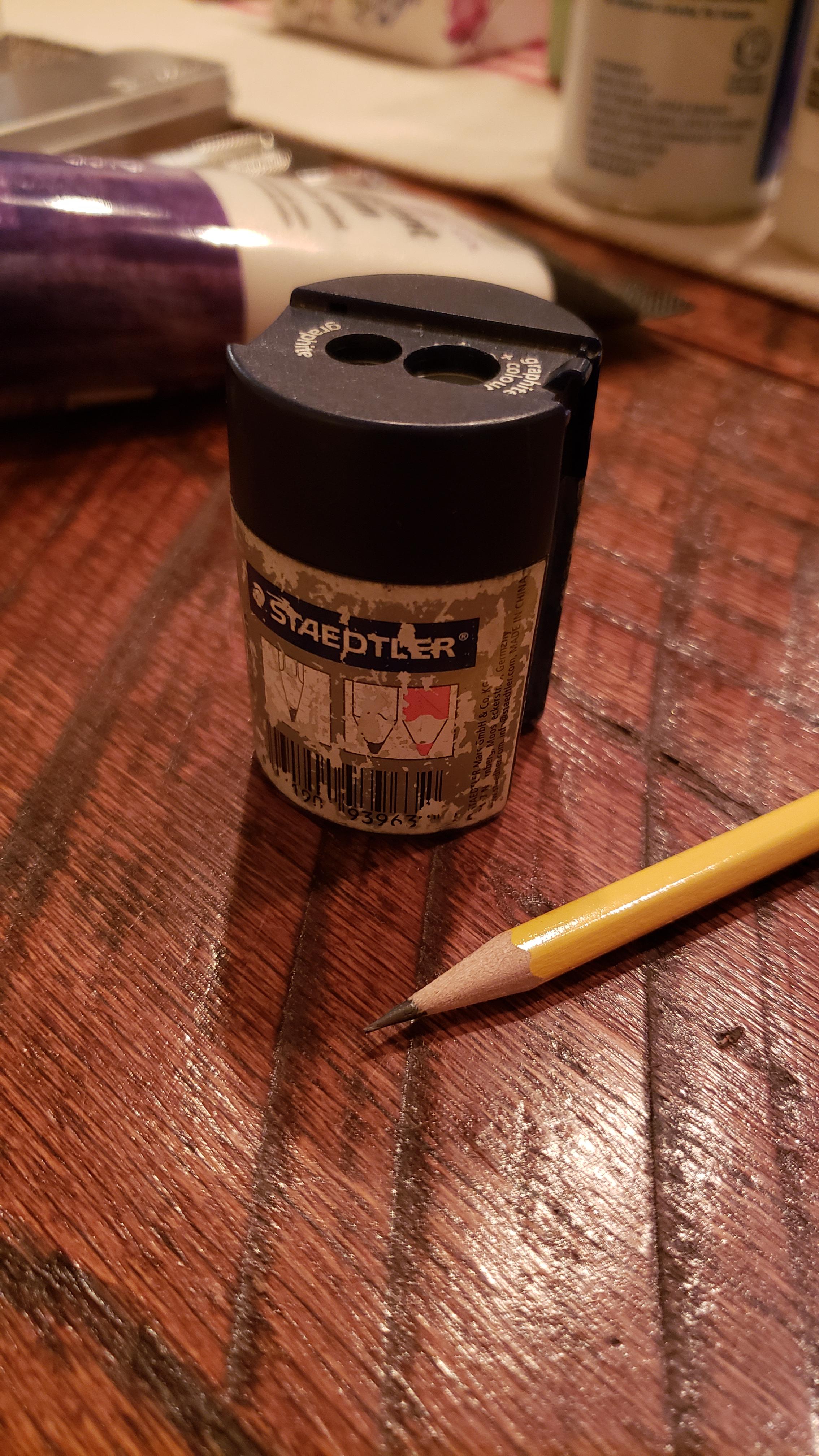 I've had this Staedtler pencil sharpener for nearly ten years and it