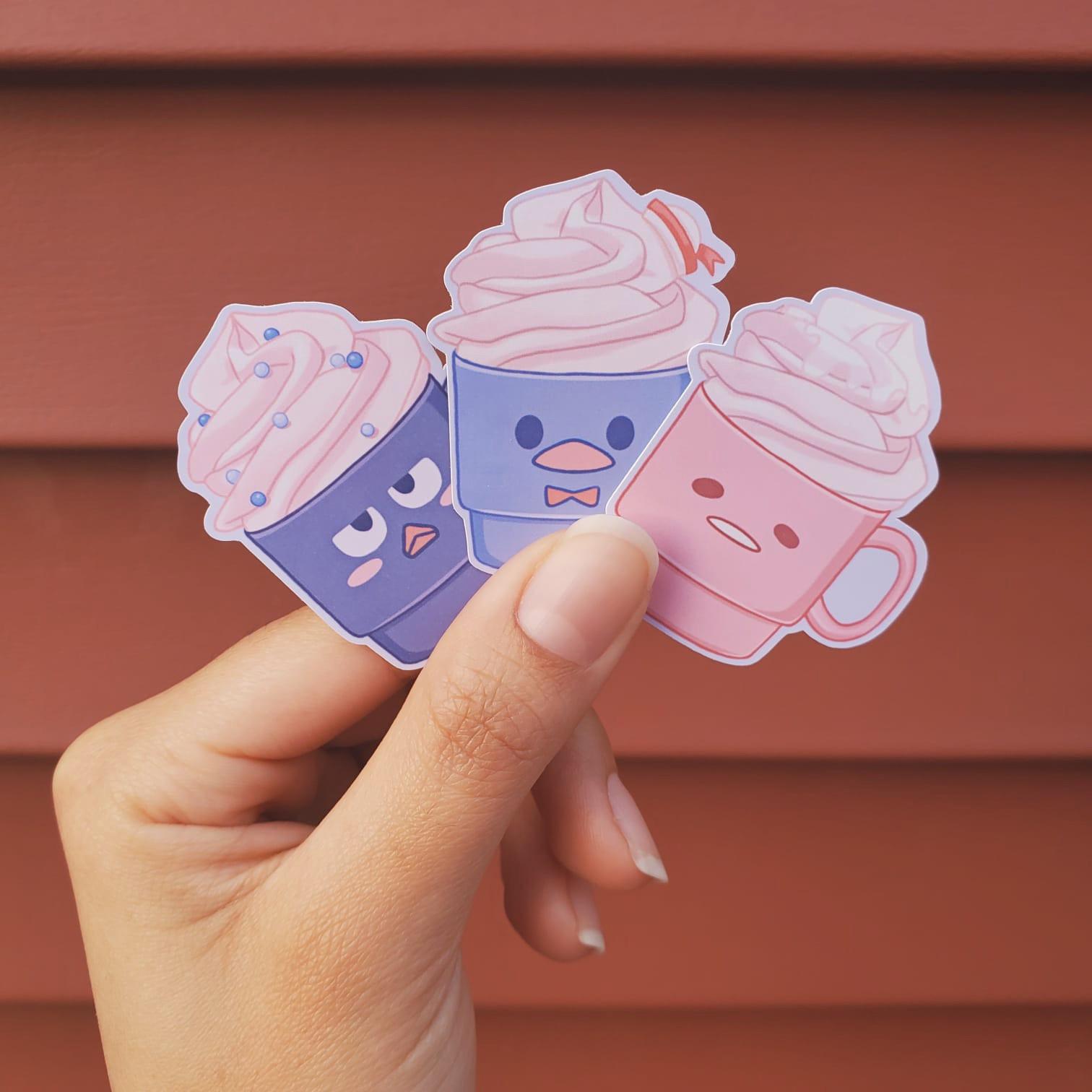 Stickers I made on cameo 4 silhouettecutters