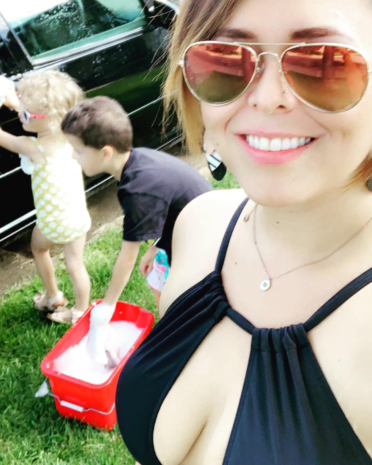 Nsv I felt comfortable enough to wear my bathing suit outside to wash