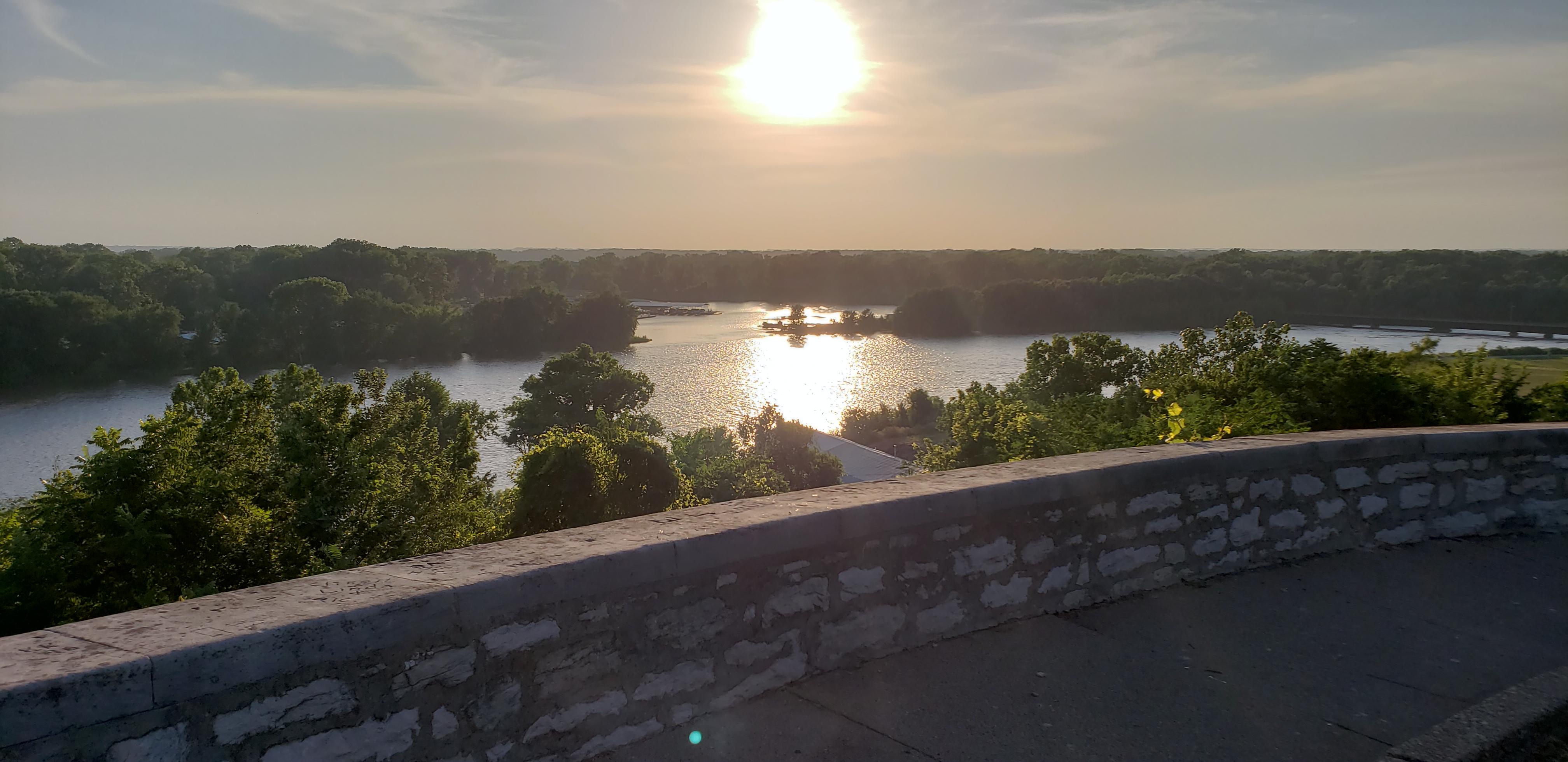 A photo taken of the Mississippi from a park in Quincy, IL. There
