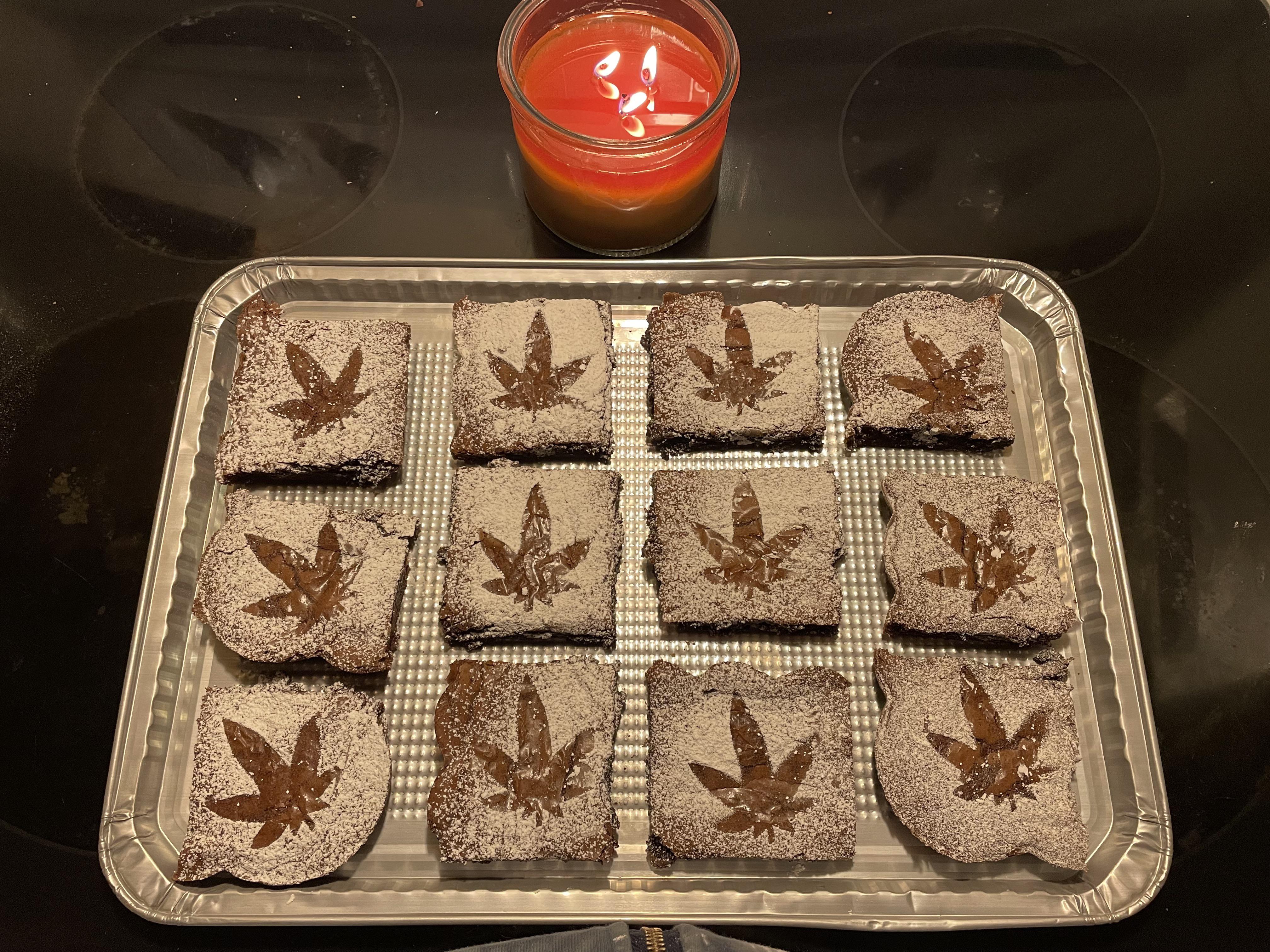 About 85mg each ☺️ Duncan Hines fudge brownie mix but replace the