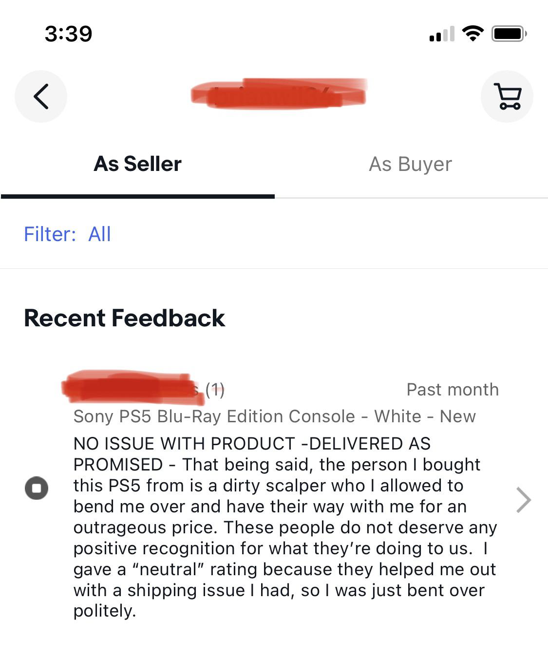 Bought a PS5 on eBay. This was my review r/funny