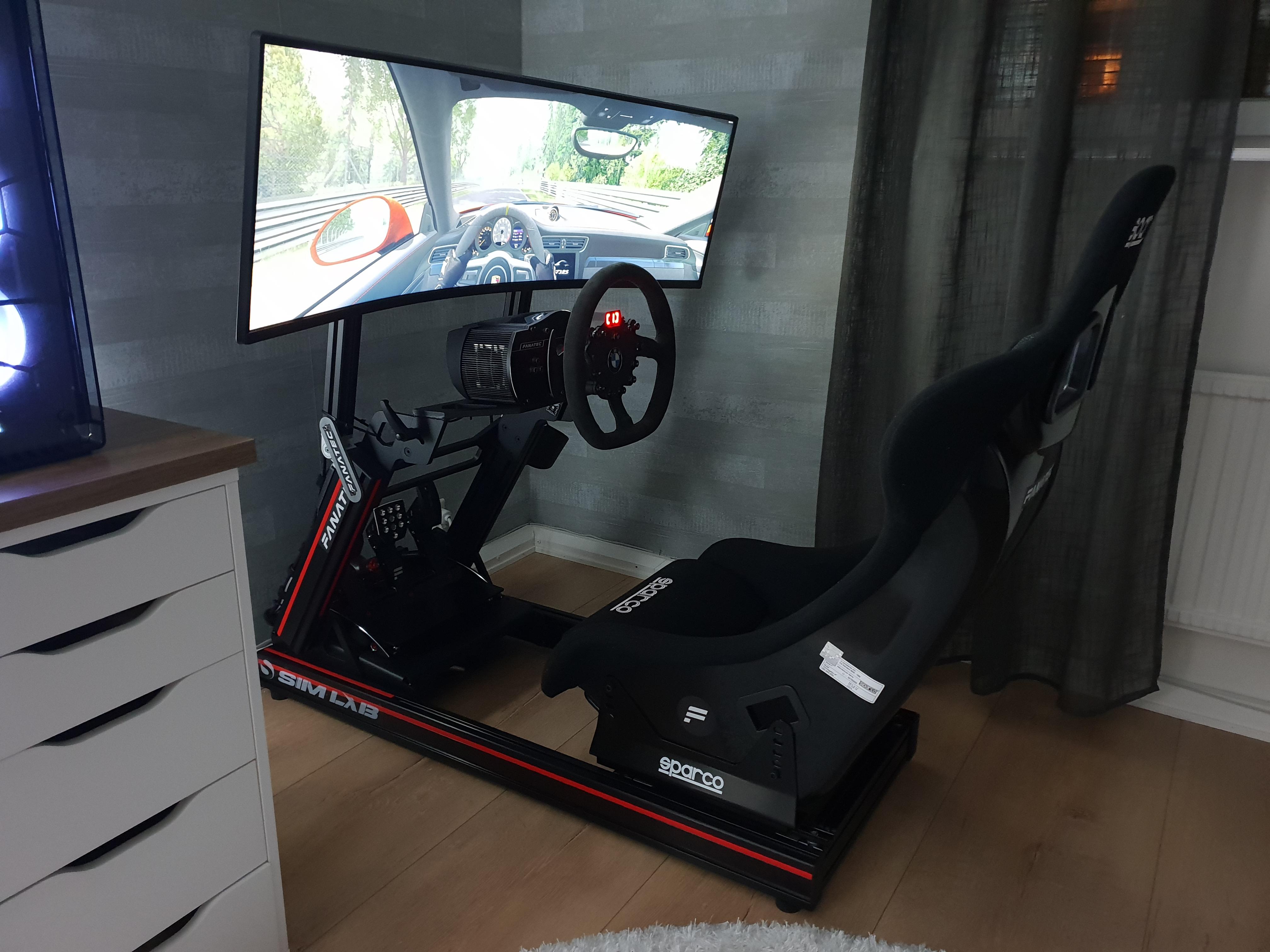 Need your help! My 49" Ultra Wide wobbles on SimLab Rig r/simracing