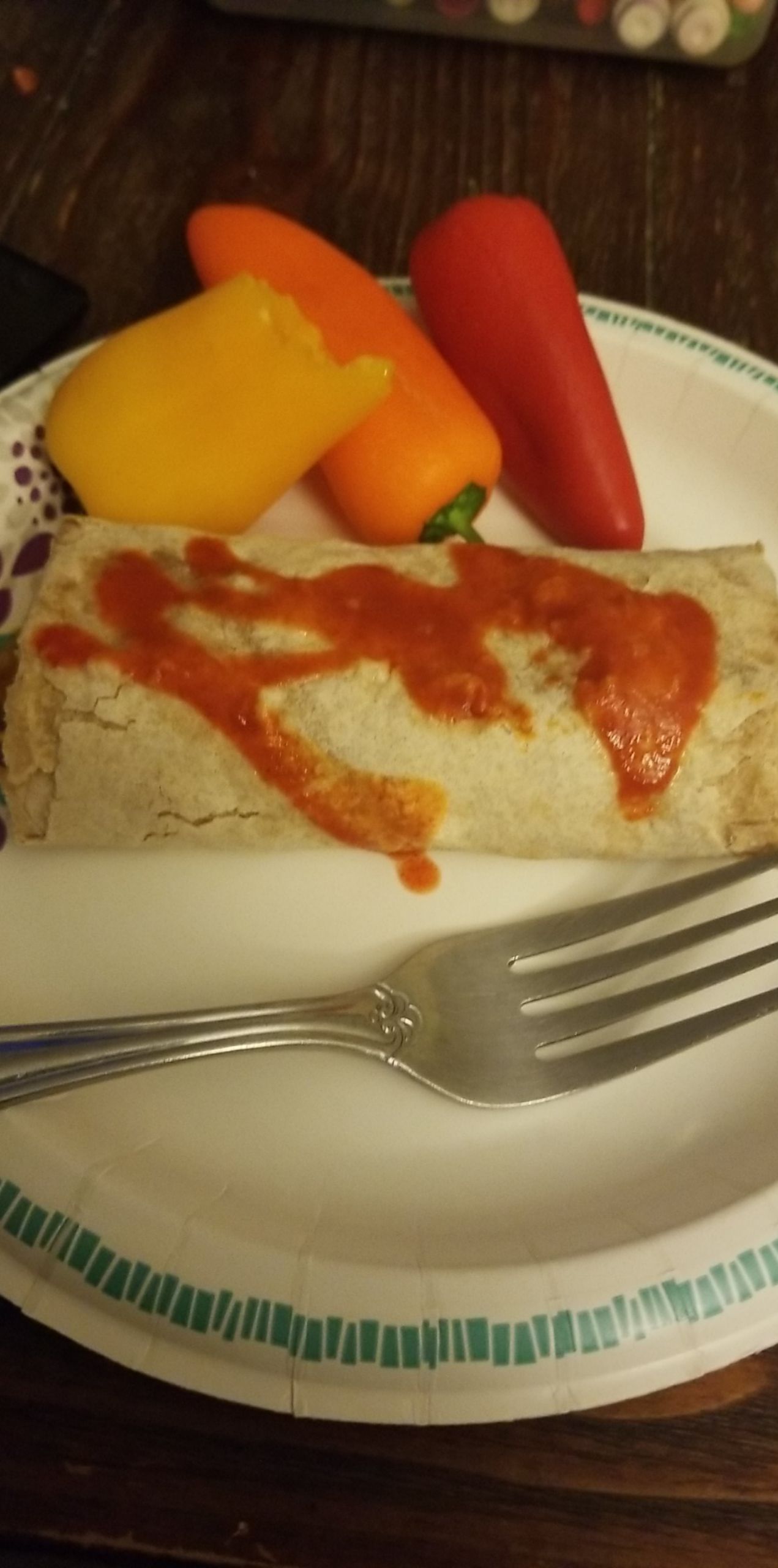 Amy's burrito with a splash of color r/ShittyVeganFoodPorn