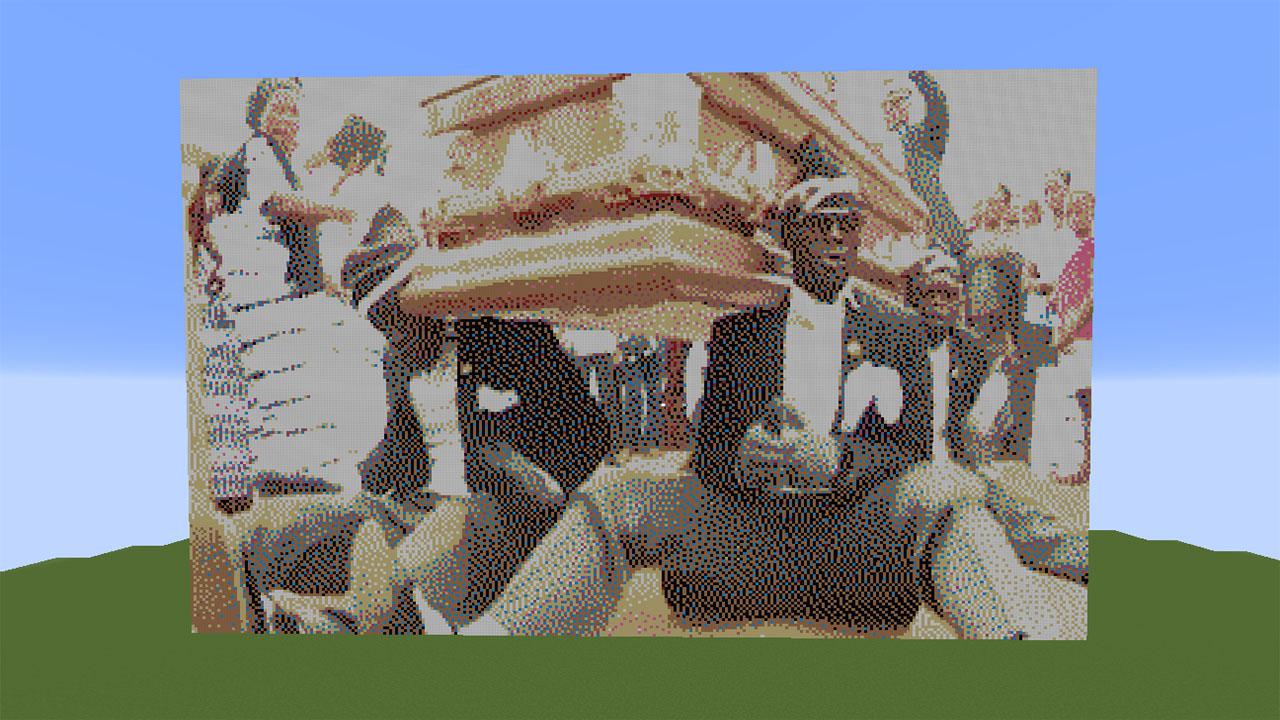 Minecraft How to Build COFFIN DANCE Pixel Art Minecraftbuilds