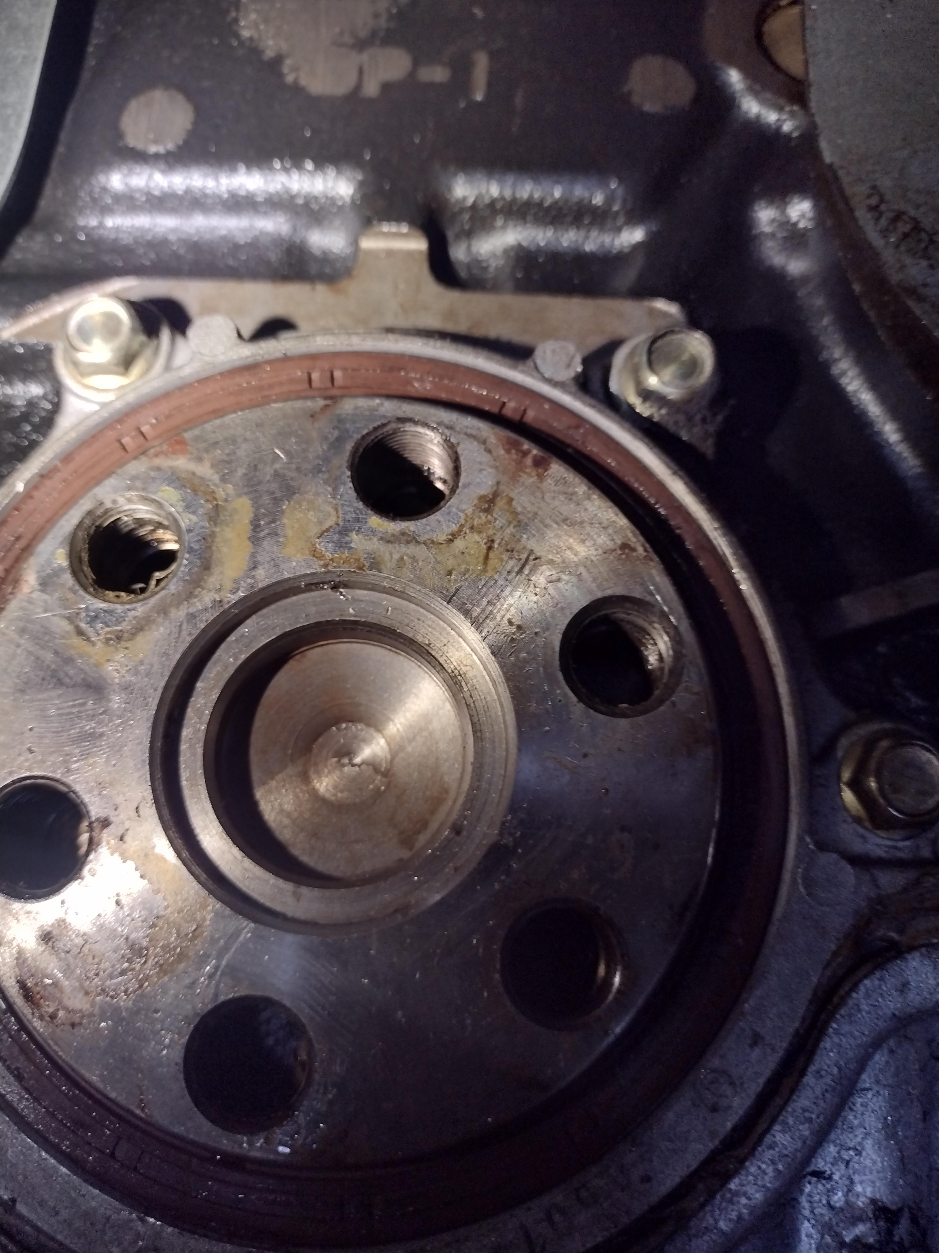 is this crank seal installed too far in? it's pushed in maybe a