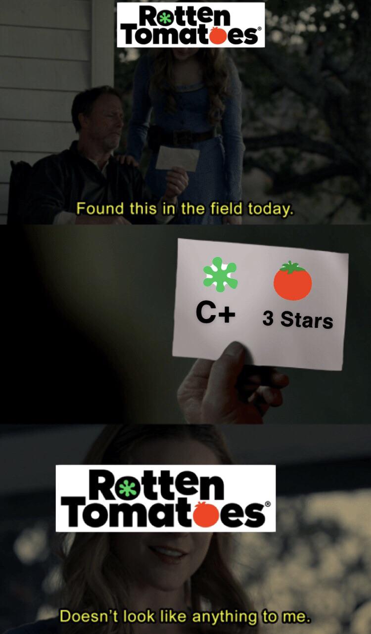 “Rotten Tomatoes is a reliable site.” moviescirclejerk