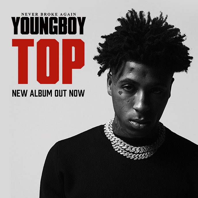 Help me find the font used in nba youngboy's top cover art r