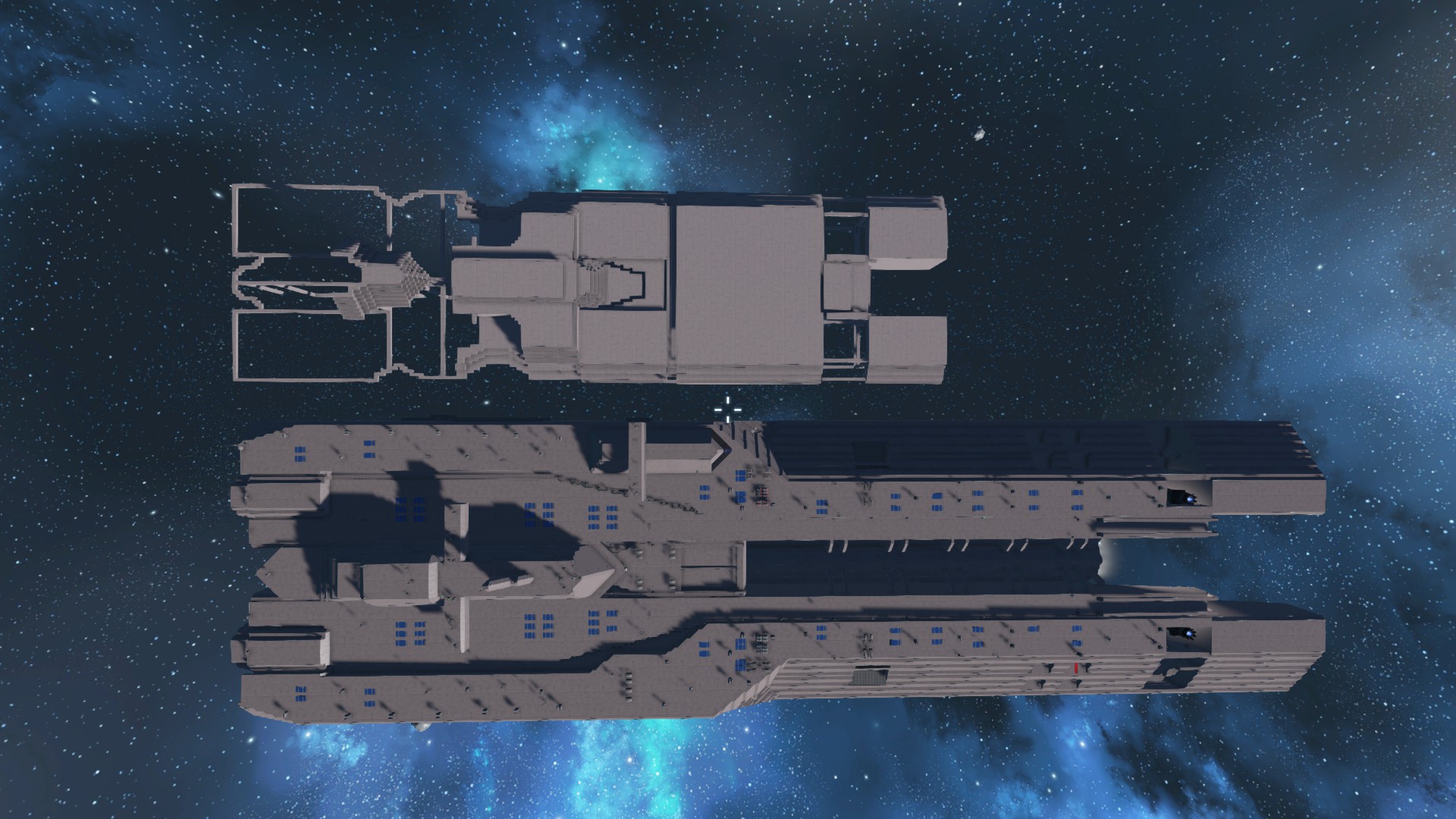 (Space Engineers) Progress on the SDF Carrier Infinitewarfare