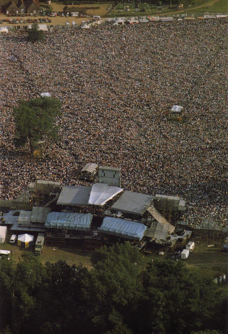 Knebworth Park August 9, 1986. Around 120,000 people attended this show