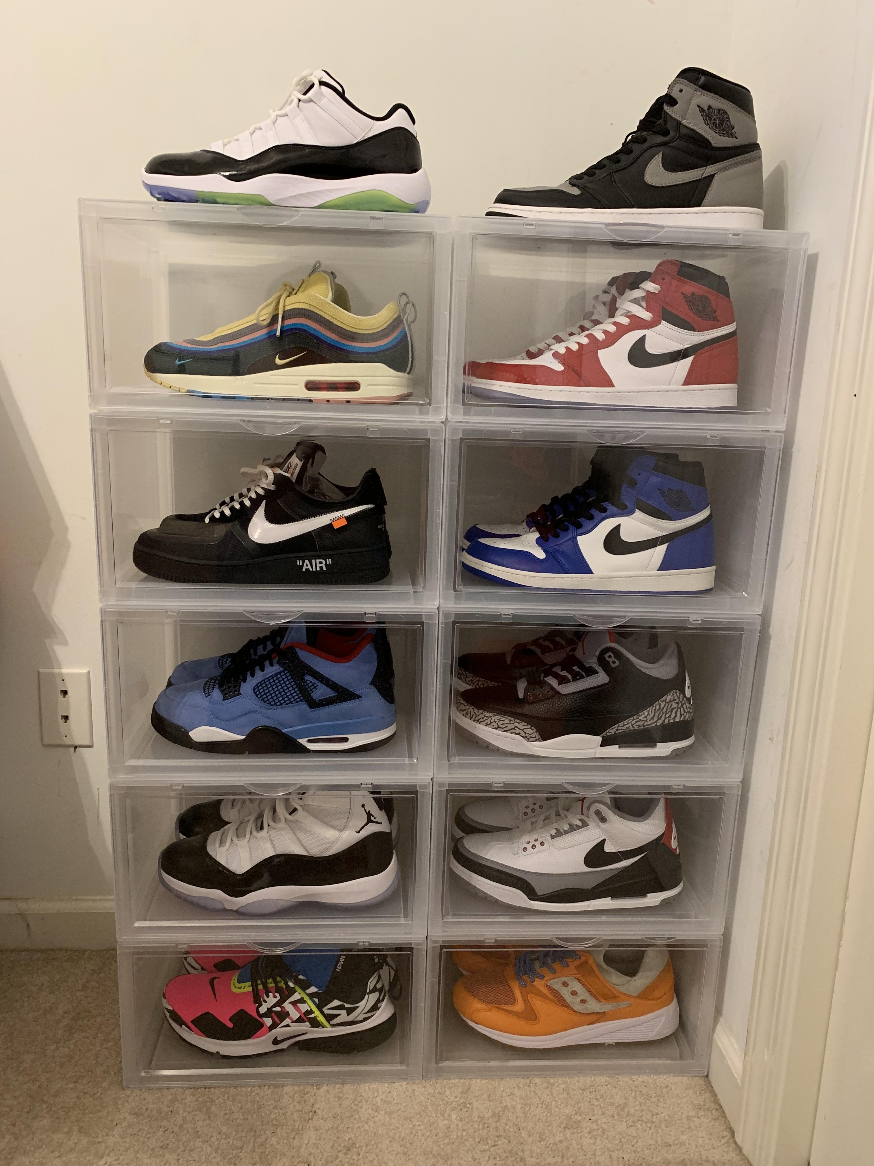 Downsized the collection a little and got rid of the sneaker box tower